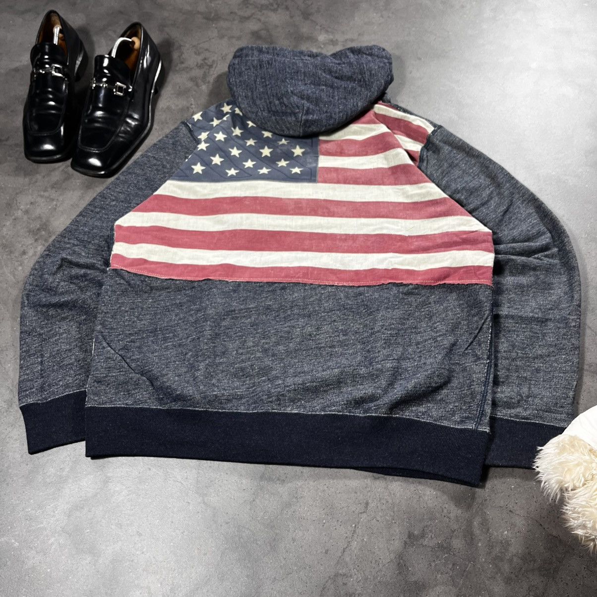 Polo Ralph Lauren Polo Ralph Lauren Vintage Big Logo Flag USA Zip Hoodie Hype Size US XL / EU 56 / 4 - 3 Thumbnail
