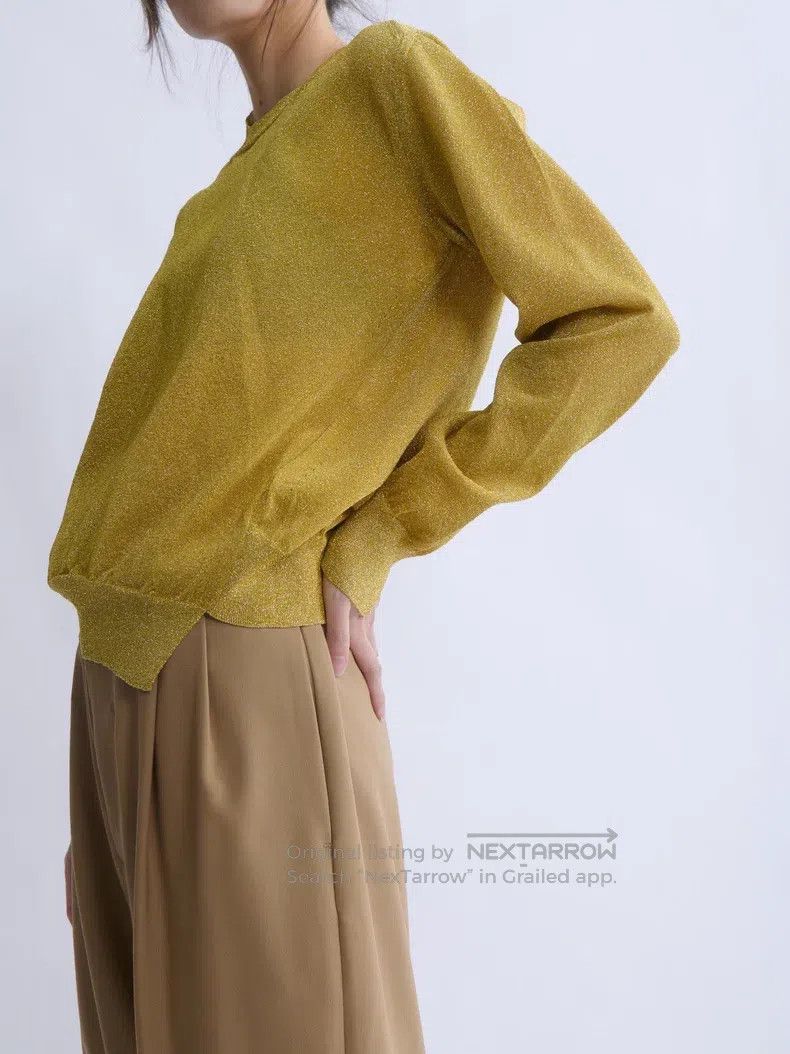 Junya Watanabe Junya Watanabe Metallic Knit Asymmetric Top Size S / US 4 / IT 40 - 1 Thumbnail