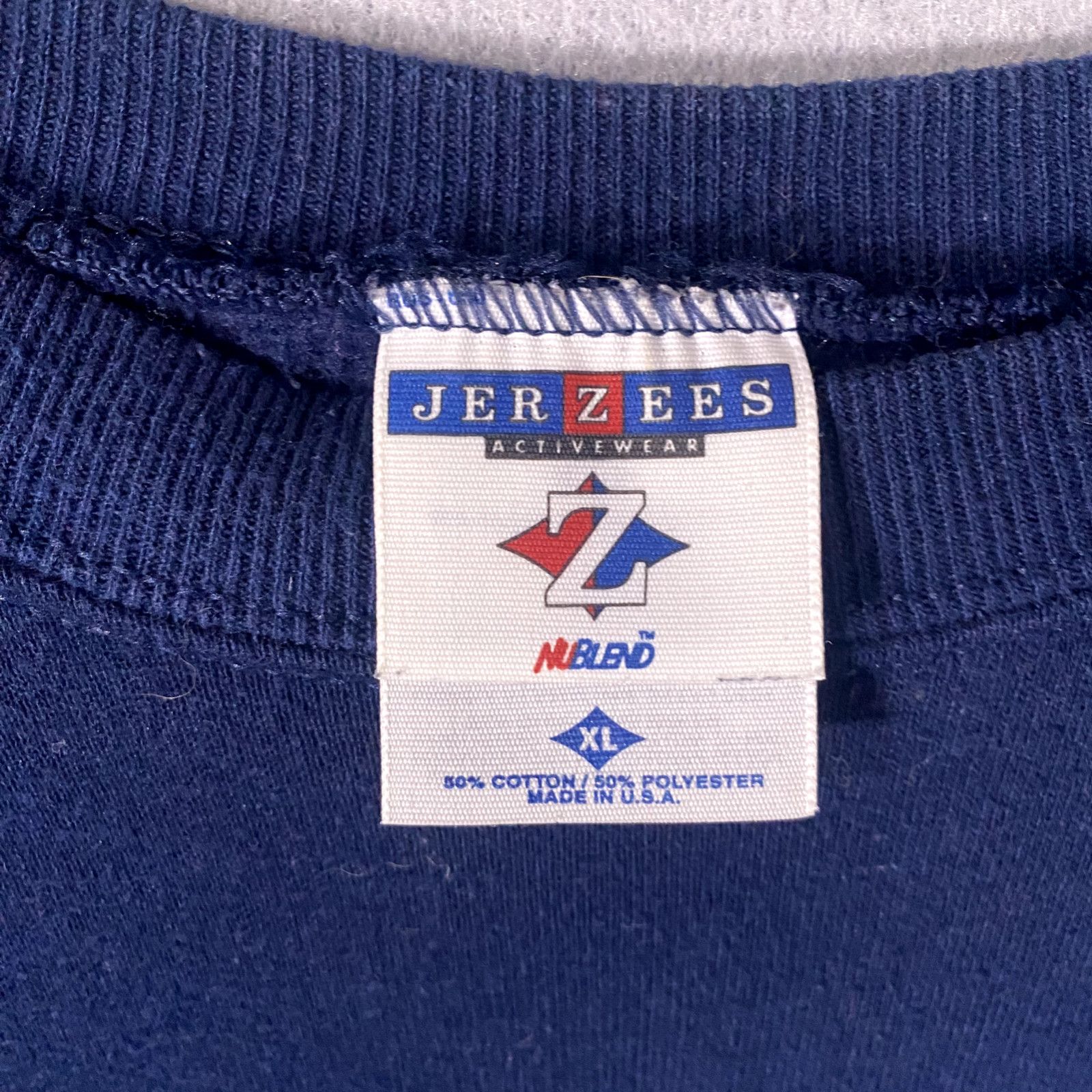 Jerzees Vtg Happy Camper Pullover Sweatshirt Blue USA Made Size XL Size US XL / EU 56 / 4 - 5 Thumbnail
