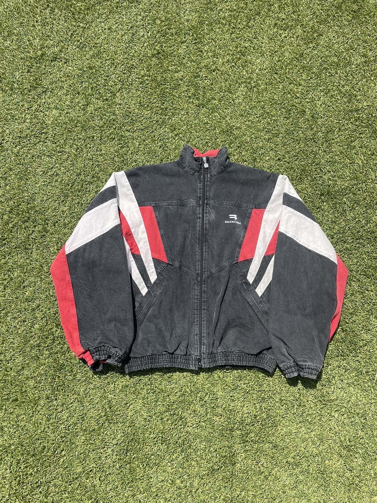 Balenciaga SS21 Balenciaga Sporty B Denim Track Set Size US 31 - 6 Thumbnail
