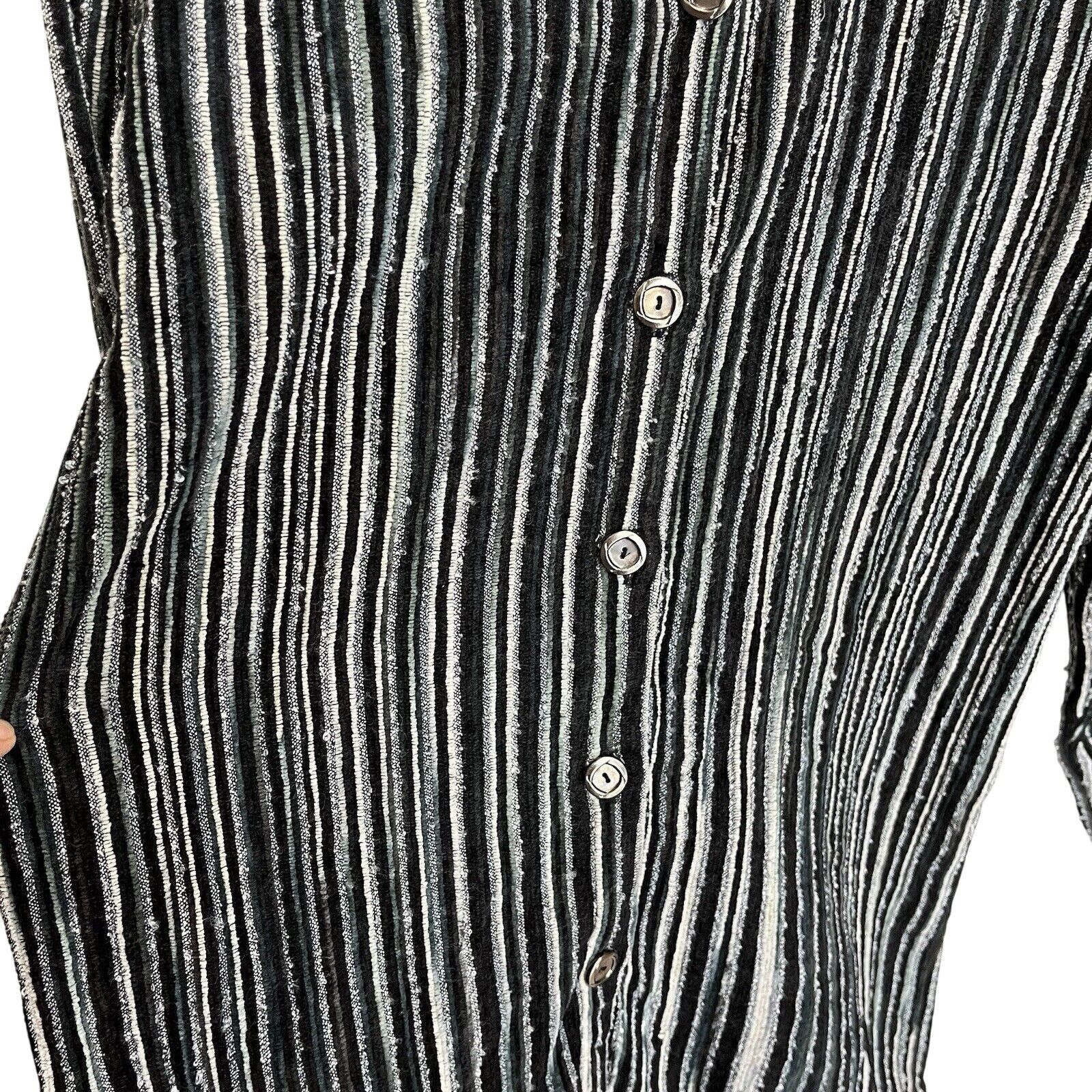 Vintage 24 Karat | Vintage Hippie Boho Stripe Knit Cardigan Sweater Size S / US 4 / IT 40 - 4 Thumbnail