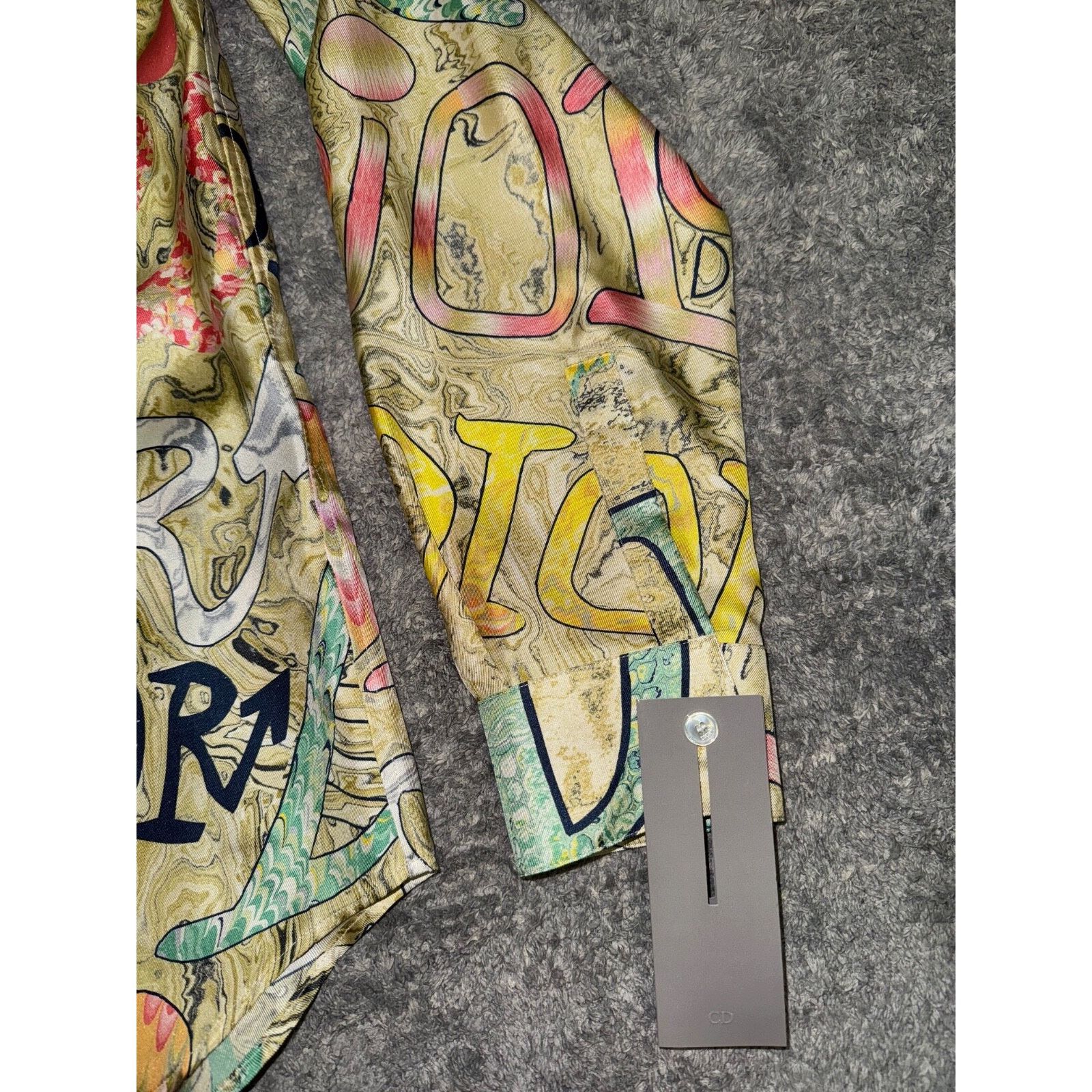 Dior Dior Shawn Stussy Silk Swirl Graffiti Logo Long Sleeve Size US M / EU 48-50 / 2 - 10 Thumbnail