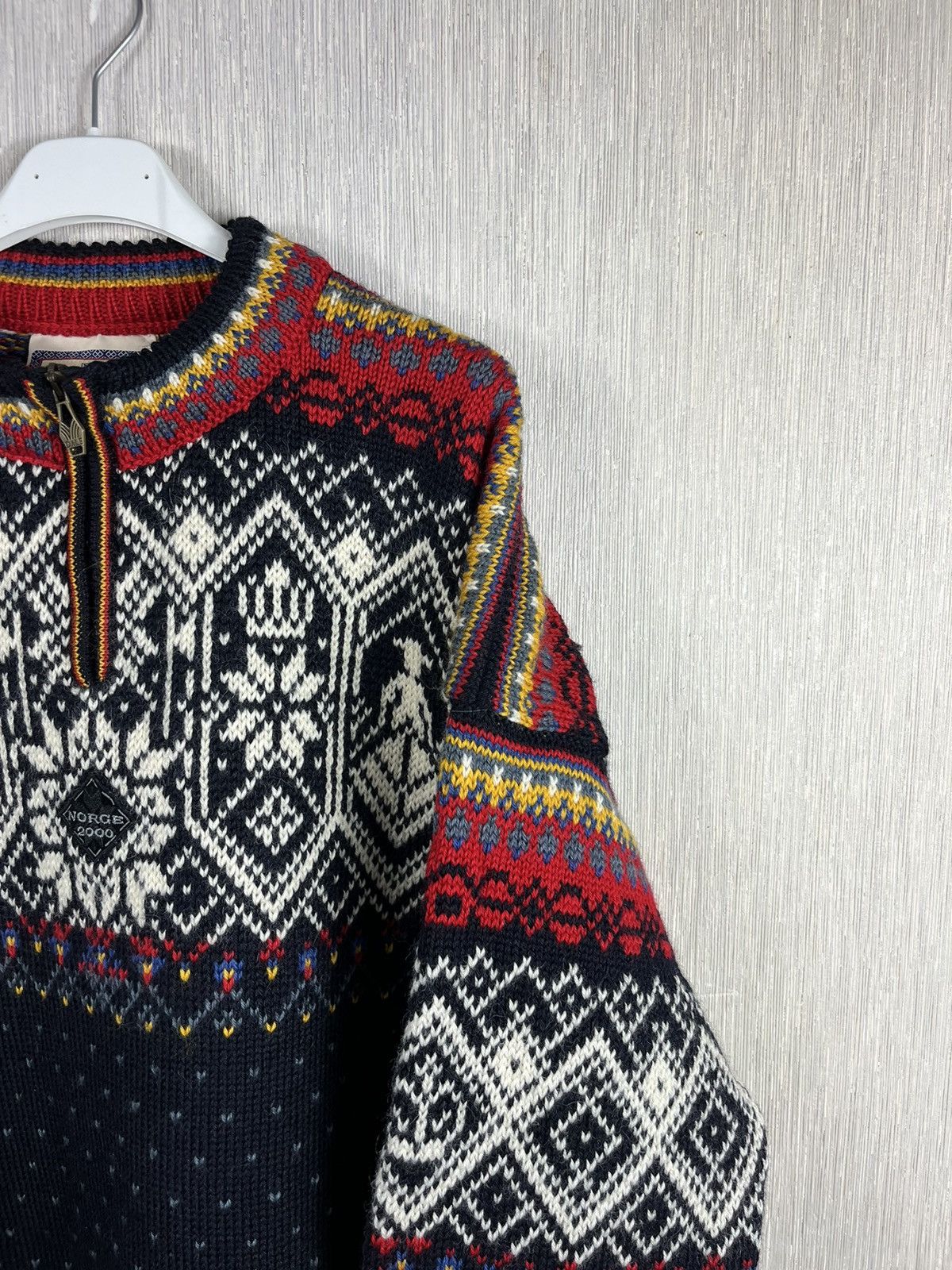 Dale Of Norway × Vintage Vintage Dale of Norway wool heavy patterned zip sweater knit Size US L / EU 52-54 / 3 - 3 Thumbnail