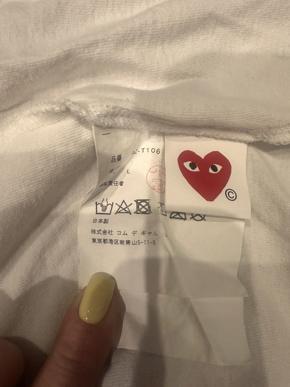 Other COMME DES GARCONS CDG PLAY BIG PINK HEART TEE WHITE Size L Size US L / EU 52-54 / 3 - 7 Thumbnail