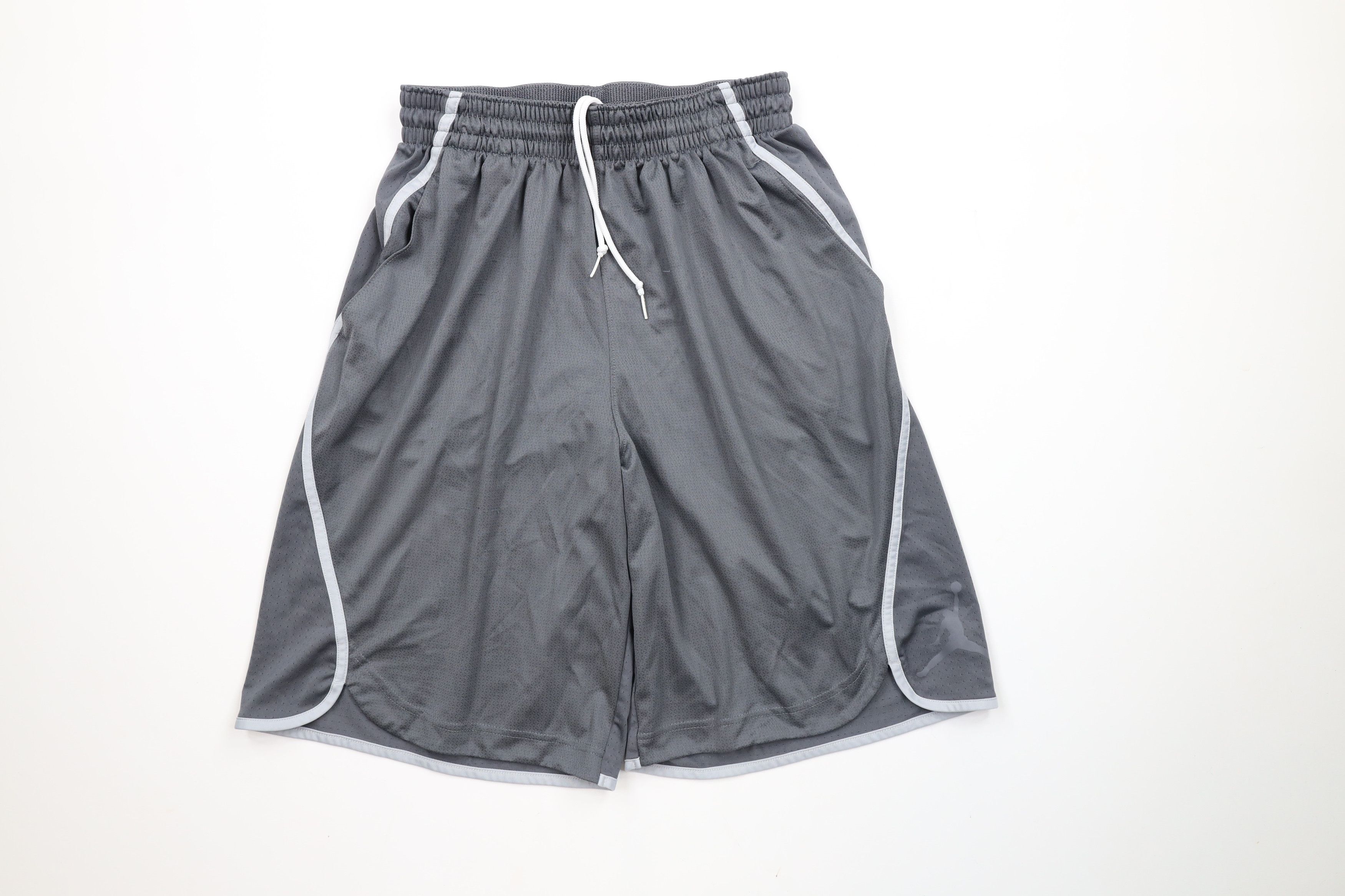 Nike × Vintage Nike Air Jordan Mesh Basketball Gym Training Shorts Gray Size US 36 / EU 52 - 1 Thumbnail
