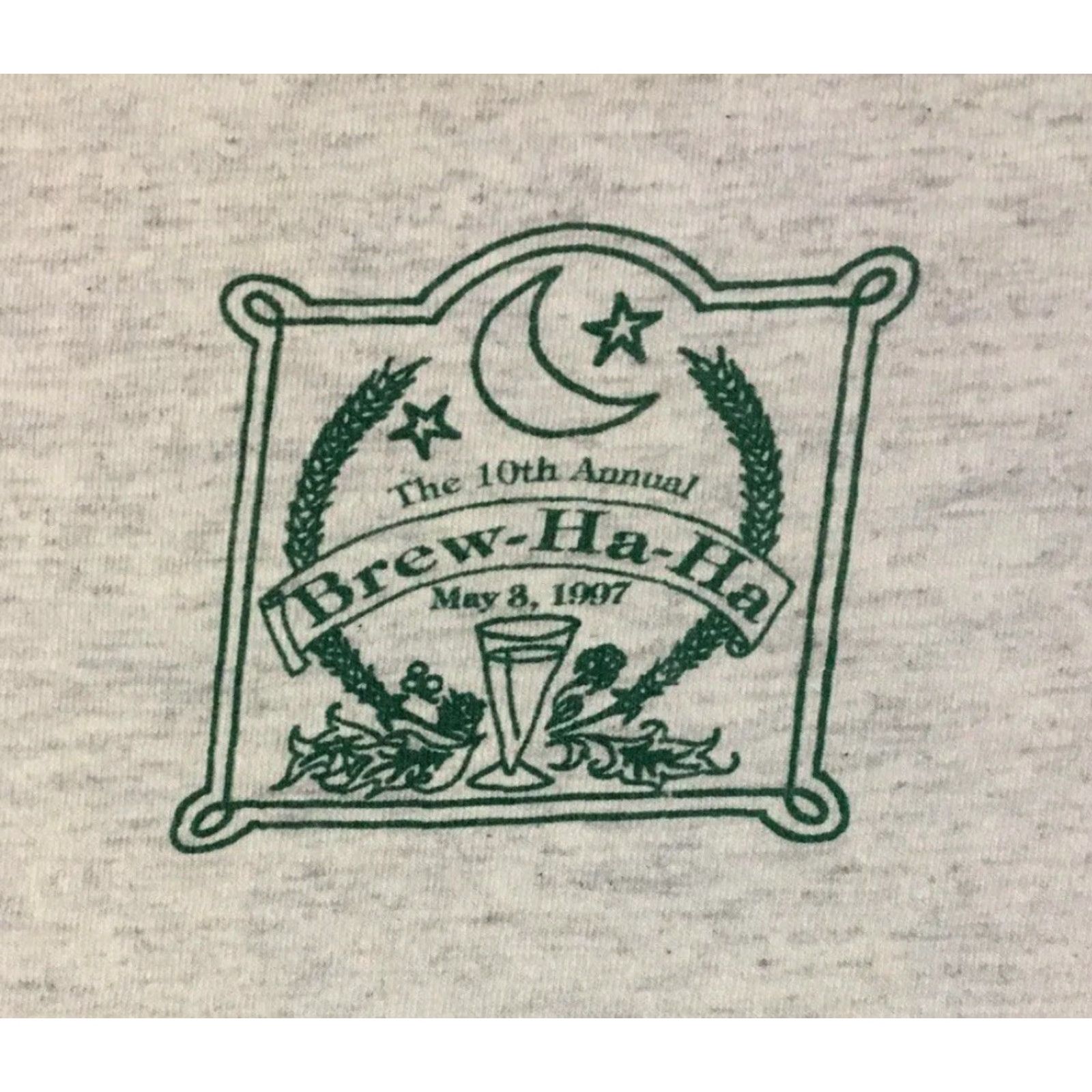 Vintage Vtg 90s Flagstaff Brew Ha Ha Faded Distress Beer Fest Shirt L Funny Grunge Biker Shirt Size US L / EU 52-54 / 3 - 4 Thumbnail