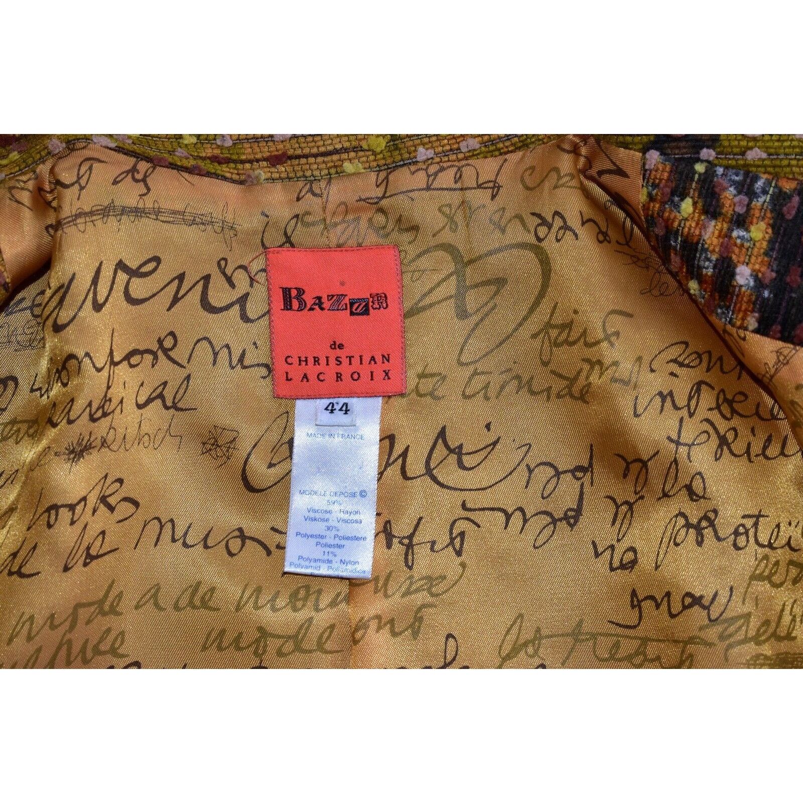 Christian Lacroix BAZAR DE CHRISTIAN LACROIX Vintage Tapestry Tweed Blazer 44 Size L / US 10 / IT 46 - 7 Thumbnail