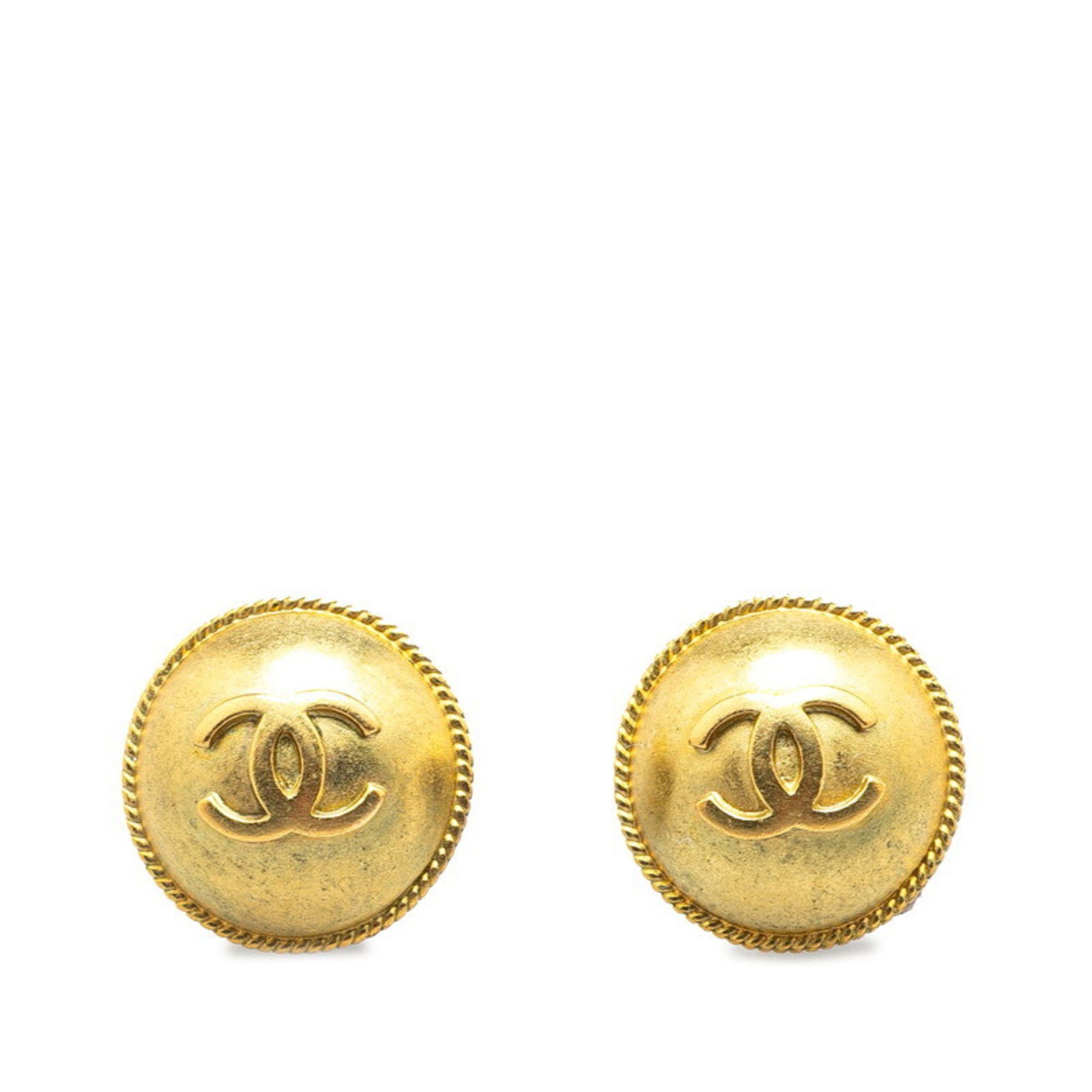 Chanel Vintage Chanel Coco Mark Earrings, Gold Plated, Women's, CHANEL Size ONE SIZE - 1 Thumbnail