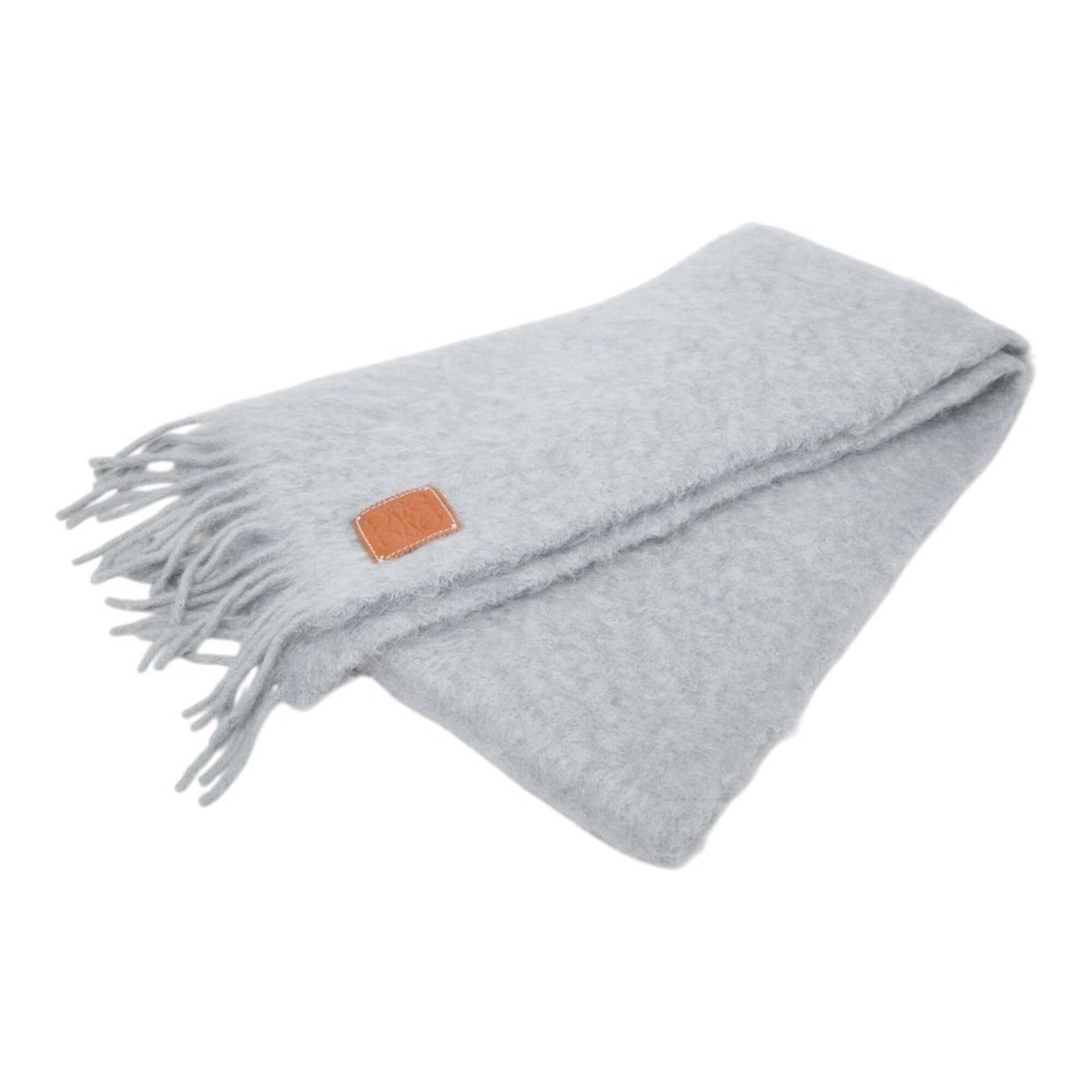 Loewe Loewe Anagram Scarf, Gray, Wool, Nylon, Mohair, Women's LOEWE Size ONE SIZE - 1 Thumbnail