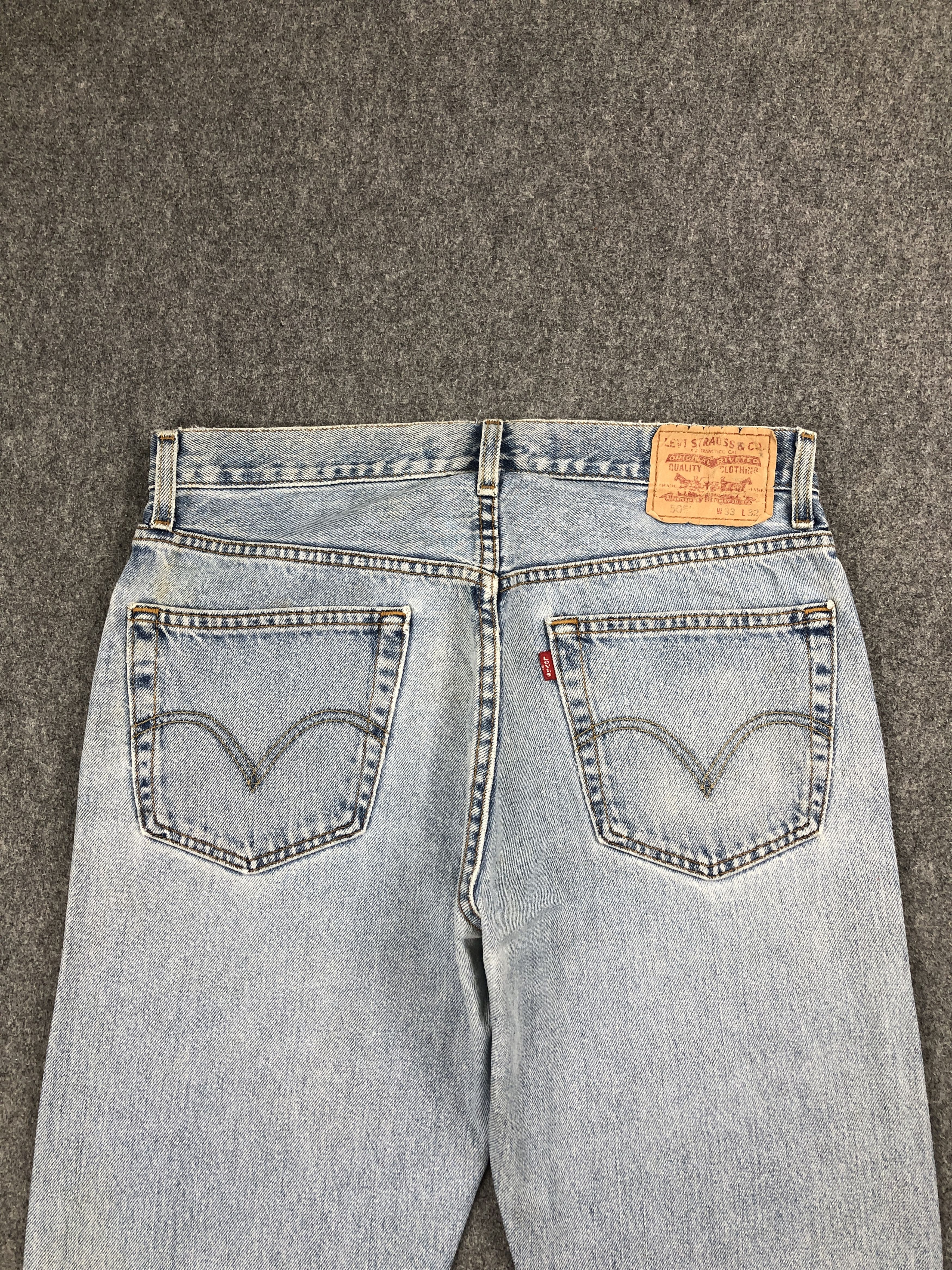 Levi's Vintage Light Washed Levis 505 Jeans DP2538 Size US 31 - 4 Thumbnail