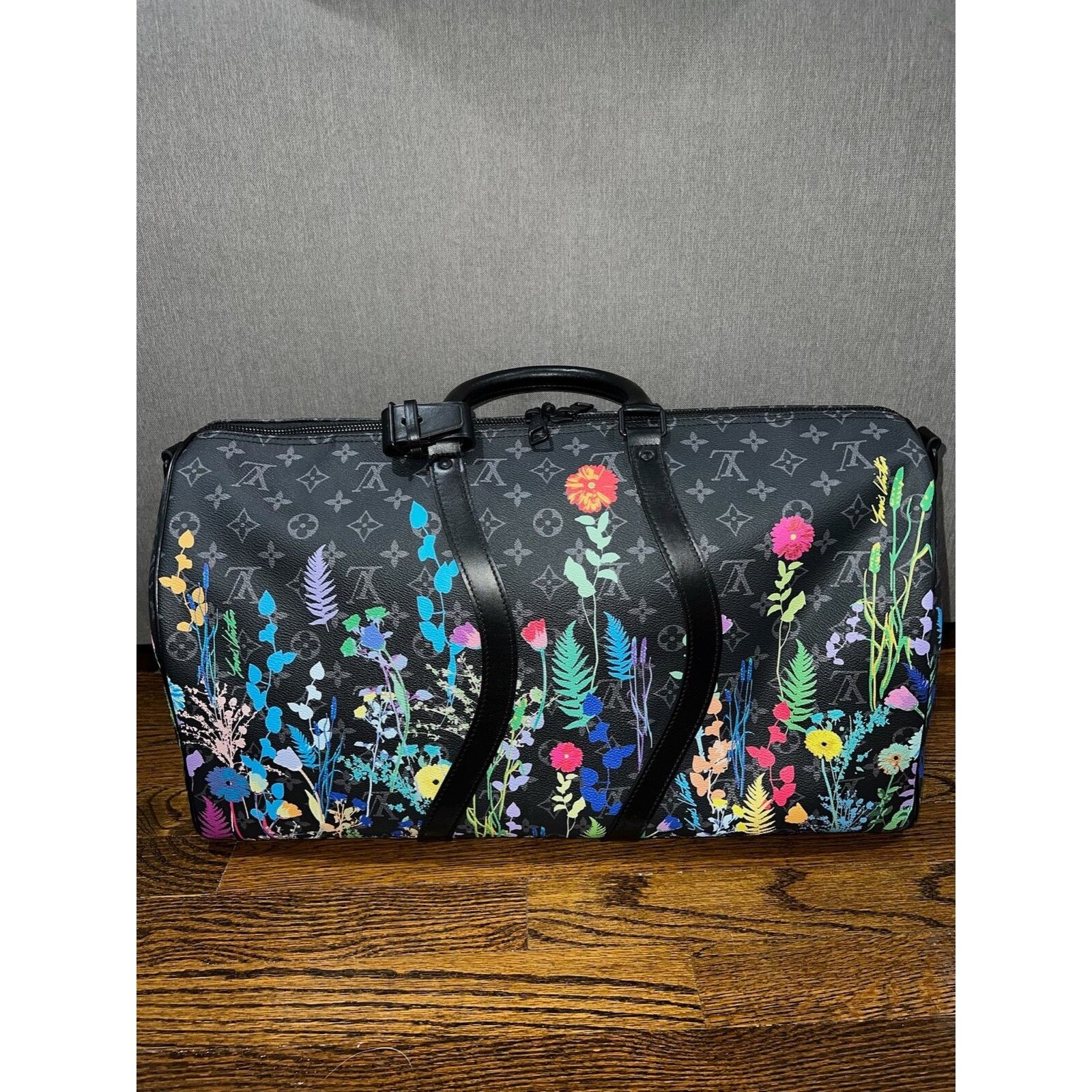 Louis Vuitton Louis Vuitton Keepall Bandouliere Flowers Weekend Travel Bag Size ONE SIZE - 7 Thumbnail