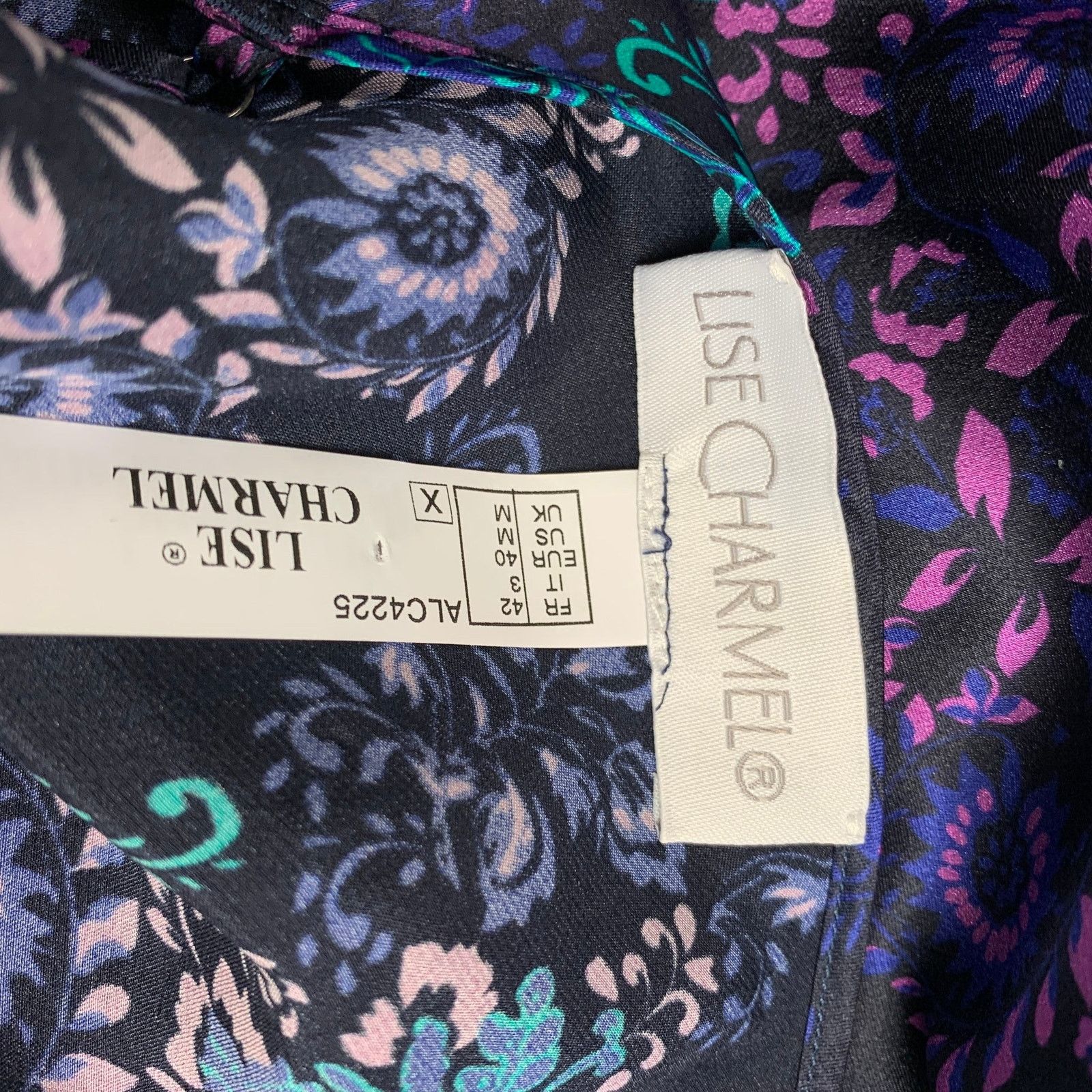 Other LISE CHARMEL M Black & Purple Silk / Polyester Casual Top Size M / US 6-8 / IT 42-44 - 5 Thumbnail