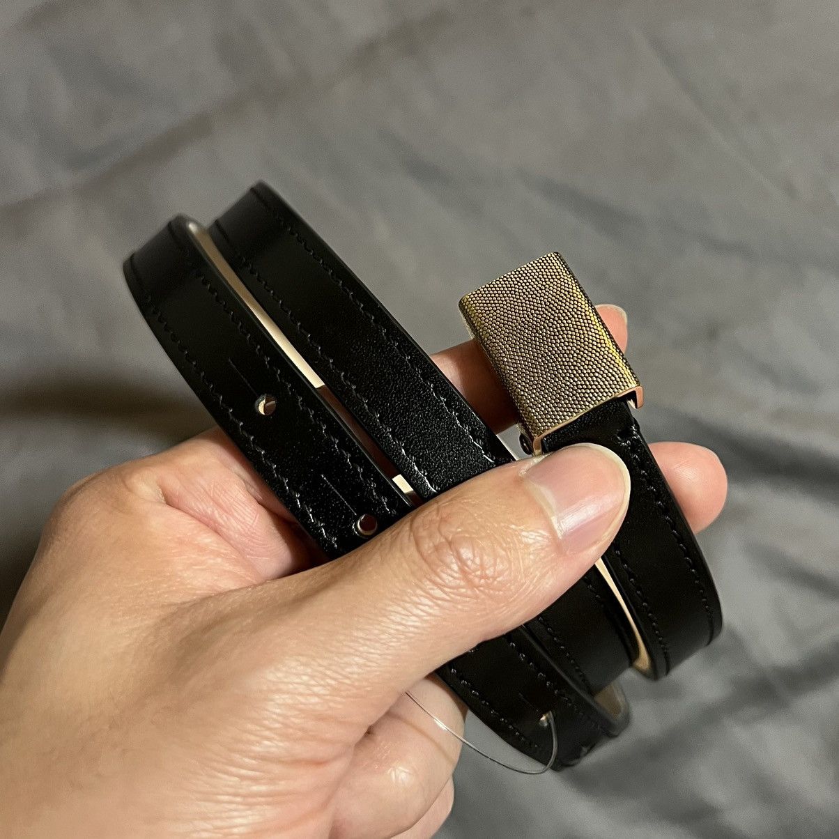 LEMAIRE CLIP BELT 15MM BLACK Minimal Western Belt – La Garçonne