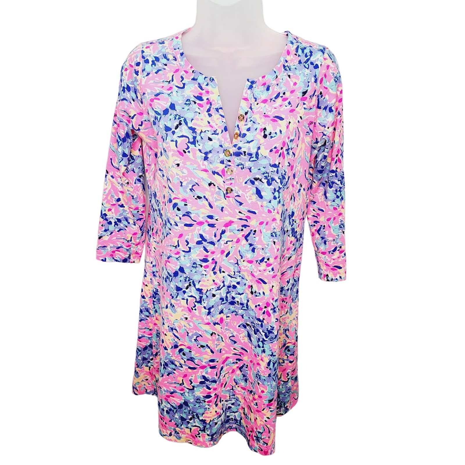 Lilly Pulitzer Lilly Pulitzer Banyan- Coco Coral Crab 3/4 Sleeve Dress Size XS / US 0-2 / IT 36-38 - 1 Thumbnail