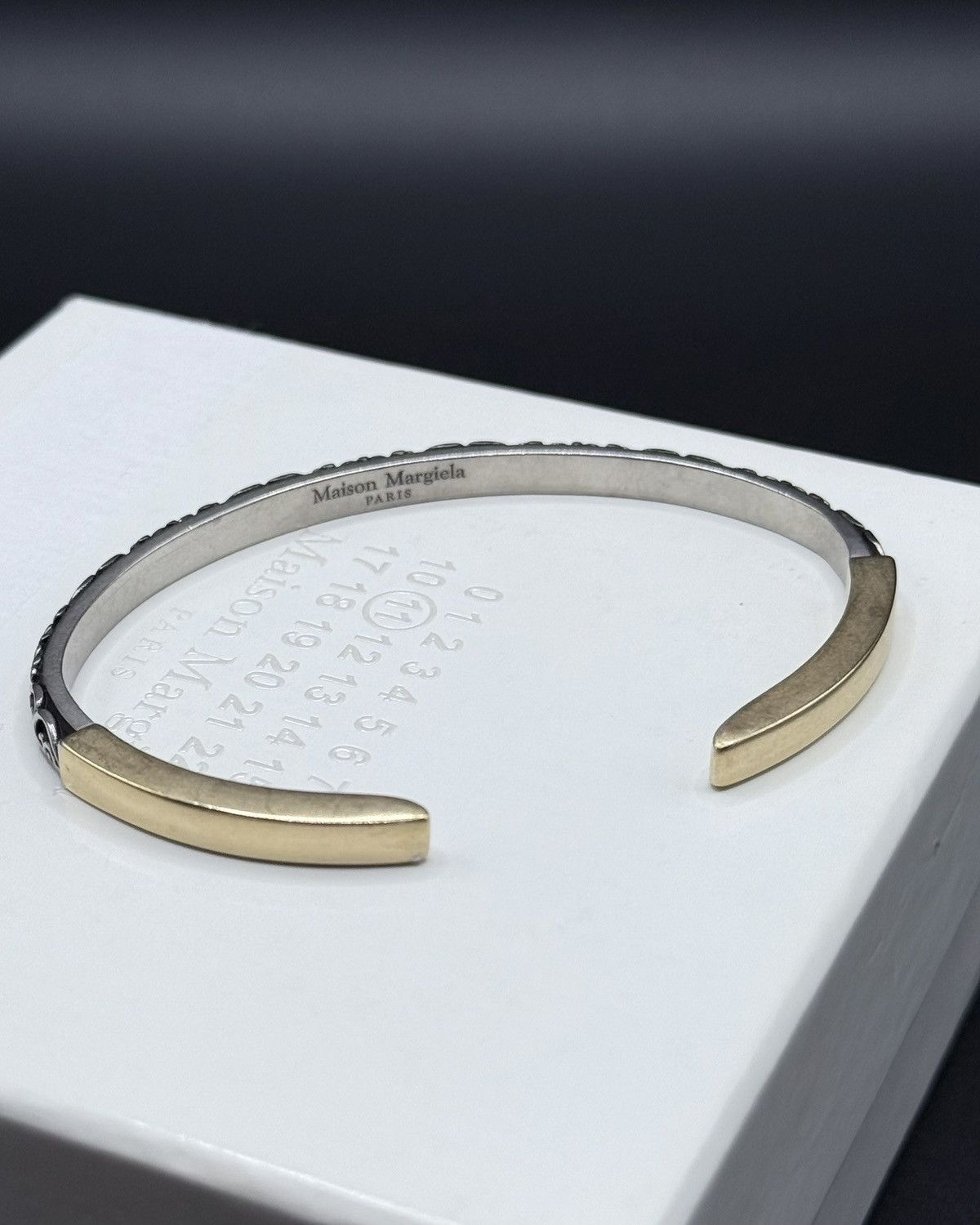 Maison Margiela Maison Margiela Engraved silver cuff bracelet. Size ONE SIZE - 2 Thumbnail