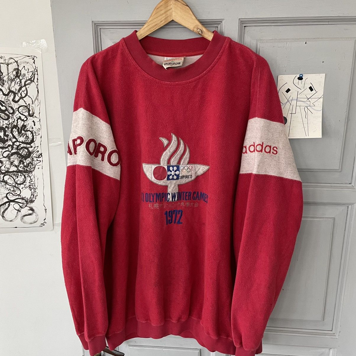 Japanese Brand Vintage ADIDAS Sapporo 1972 Olympic Games Japan Sweatshirt Size US XL / EU 56 / 4 - 2 Thumbnail