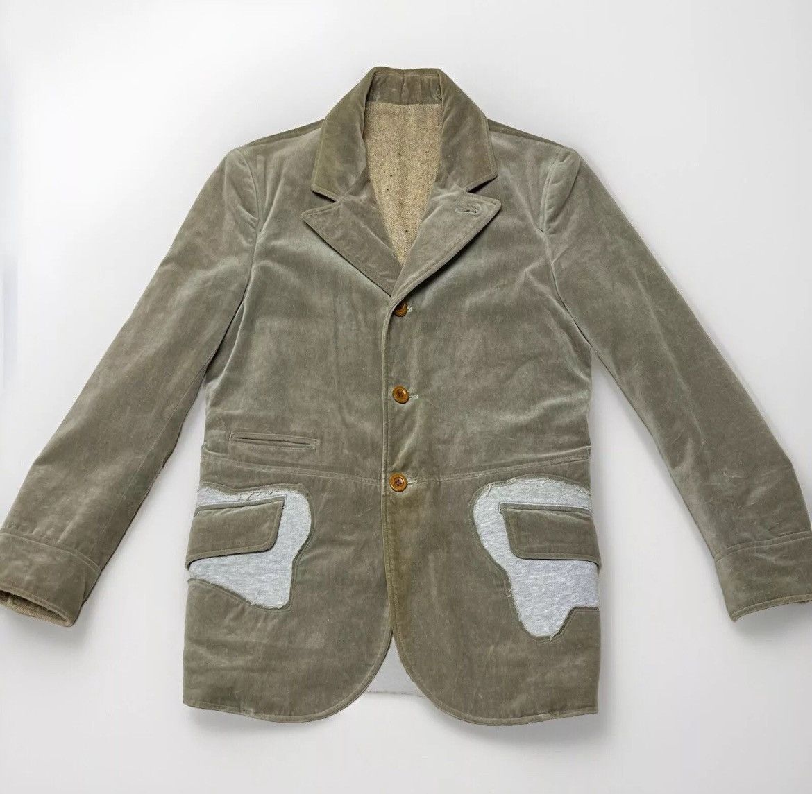 Maison MIHARA YASUHIRO MIHARA YASUHIRO Jersey Panel Velvet Blazer Men’s S Rare MMY Size 38R - 1 Thumbnail