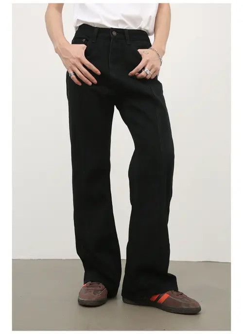Japanese Brand × Jean Men's black loose straight trendy flared jeans Size US 32 / EU 48 - 2 Thumbnail