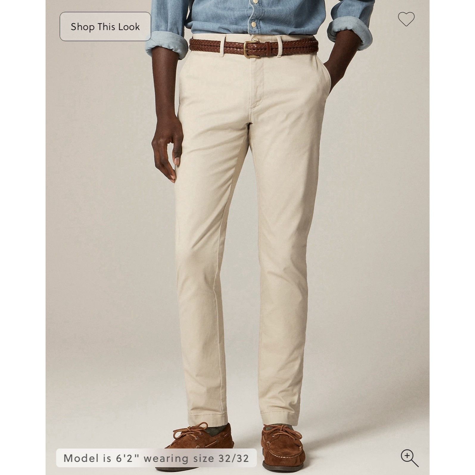 J.Crew J.Crew Mens 484 Slim-fit Stretch Chino Weathered Pant 31/32 Size US 31 - 1 Thumbnail