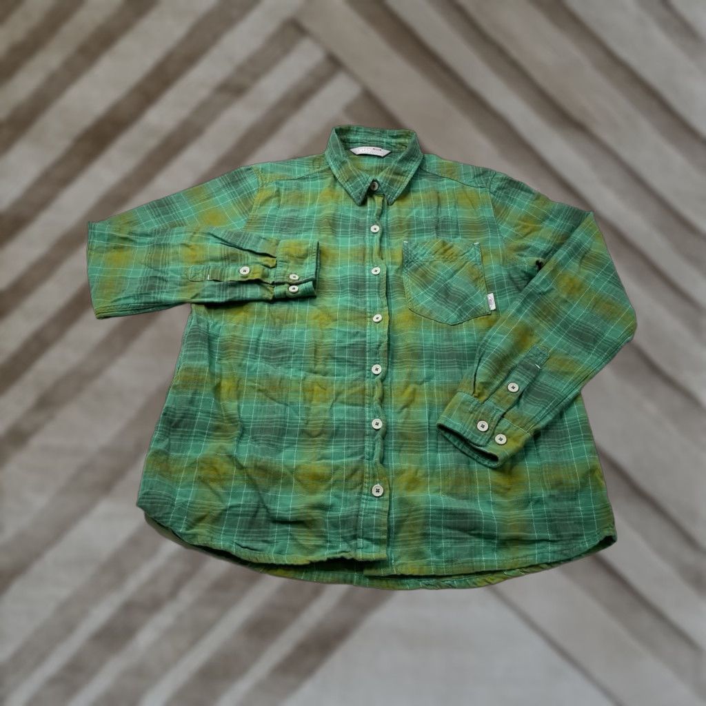 Vintage Stio Shirt Womens Small Long Sleeve Button Up Green Plaid Cotton Flannel Size S / US 4 / IT 40 - 1 Thumbnail