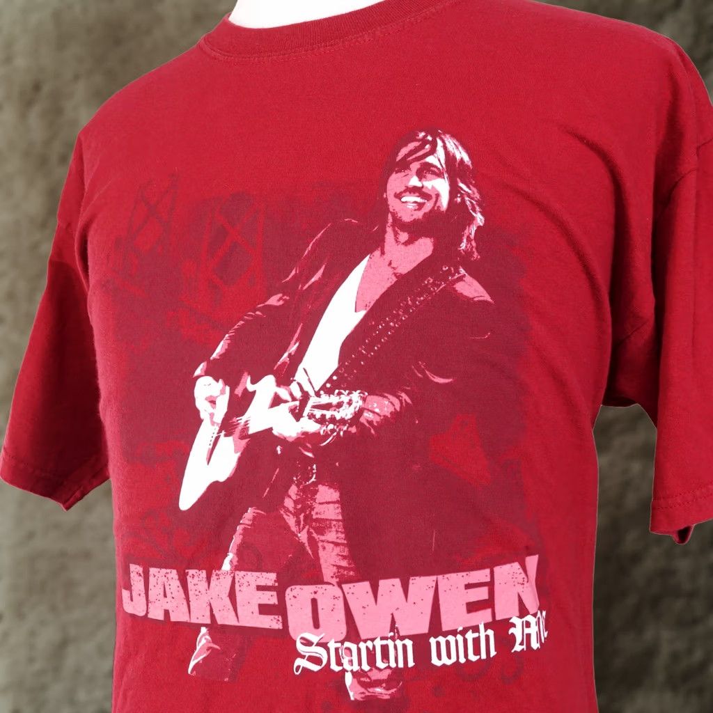Gildan JAKE OWENS STARTIN WITH ME COUNTRY MUSIC TOUR TSHIRT XL RED UNISEX ADULT T-SHIRT COTTON CREW NECK SHORT SLEEVE GroW? Size US XL / EU 56 / 4 - 1 Thumbnail
