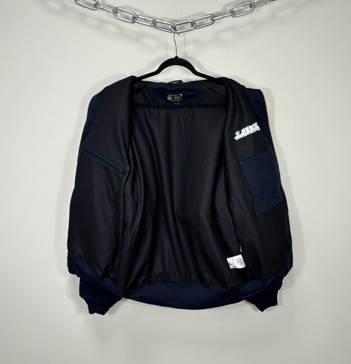 Carhartt Vintage Carhartt J131 USA Navy Hype Hooded Active Jacket Size US XL / EU 56 / 4 - 3 Thumbnail