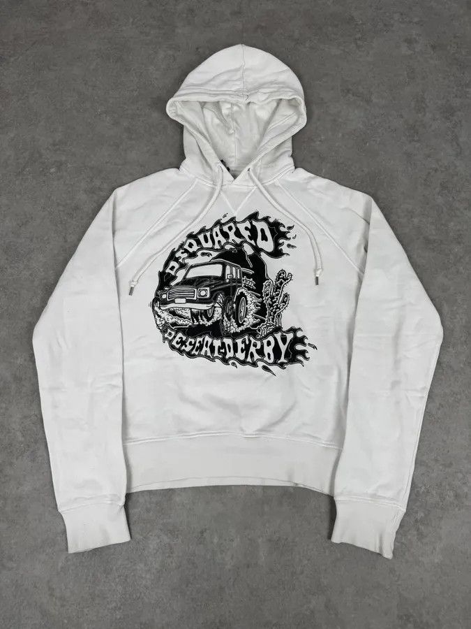 Dsquared2 AW2007 Dsquared2 White Desert Car Rebel Hoodie Size US M / EU 48-50 / 2 - 1 Thumbnail