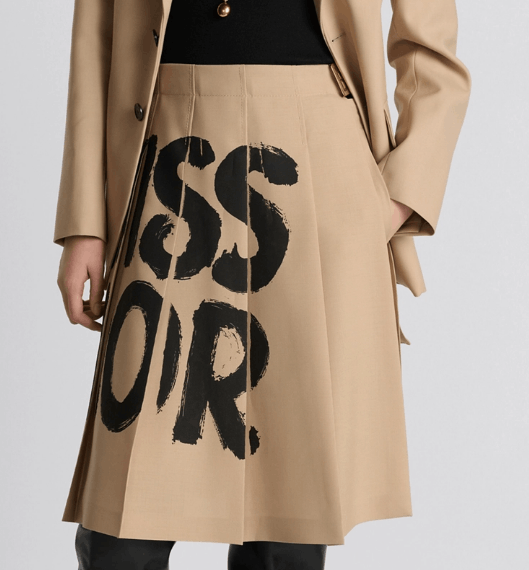 Dior o1w1db11225 451P70 Wrap Mini Skirt in Beige/Black Size 30" / US 8 / IT 44 - 6 Thumbnail
