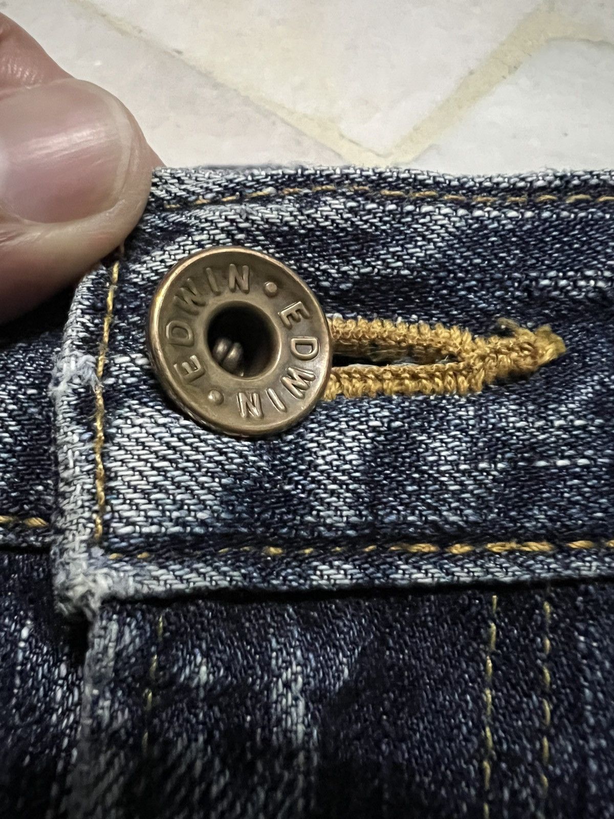 Edwin 💥Baggy💥Edwin 505ZX Selvedge Jean Very Rare Size US 30 / EU 46 - 9 Thumbnail