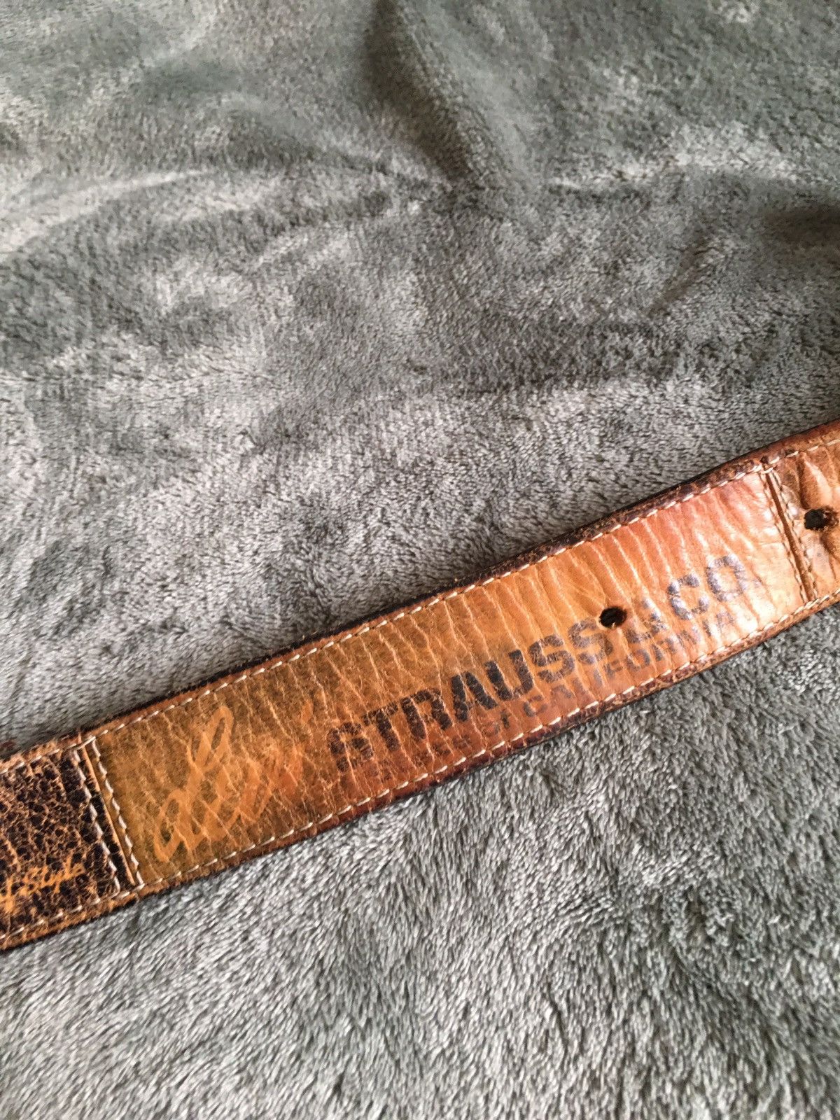 Levi's × Vintage LEVI’S Vintage Rare Leather Belt Size 85 cm 34 in Size 34 - 12 Thumbnail