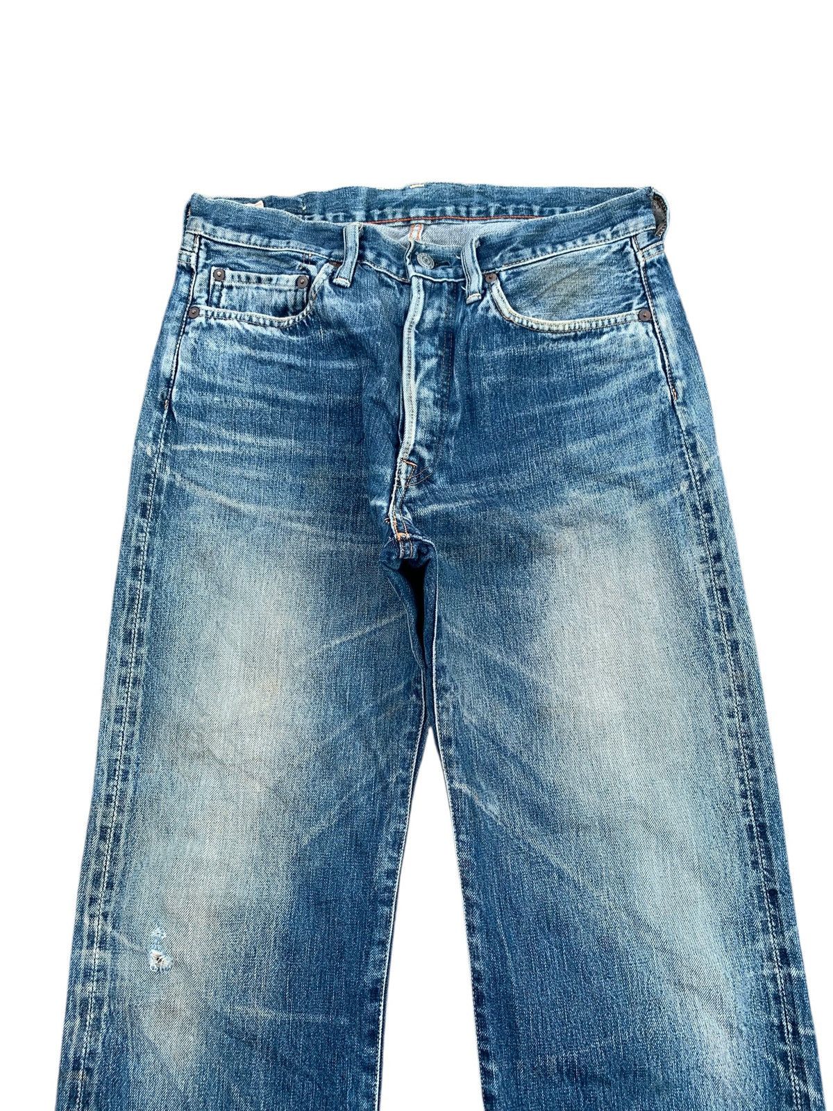 Kapital VINTAGE 45RPM SELVEDGE BUTTON FLY JAPANESE DISTRESSED DENIM Size US 31 - 6 Thumbnail