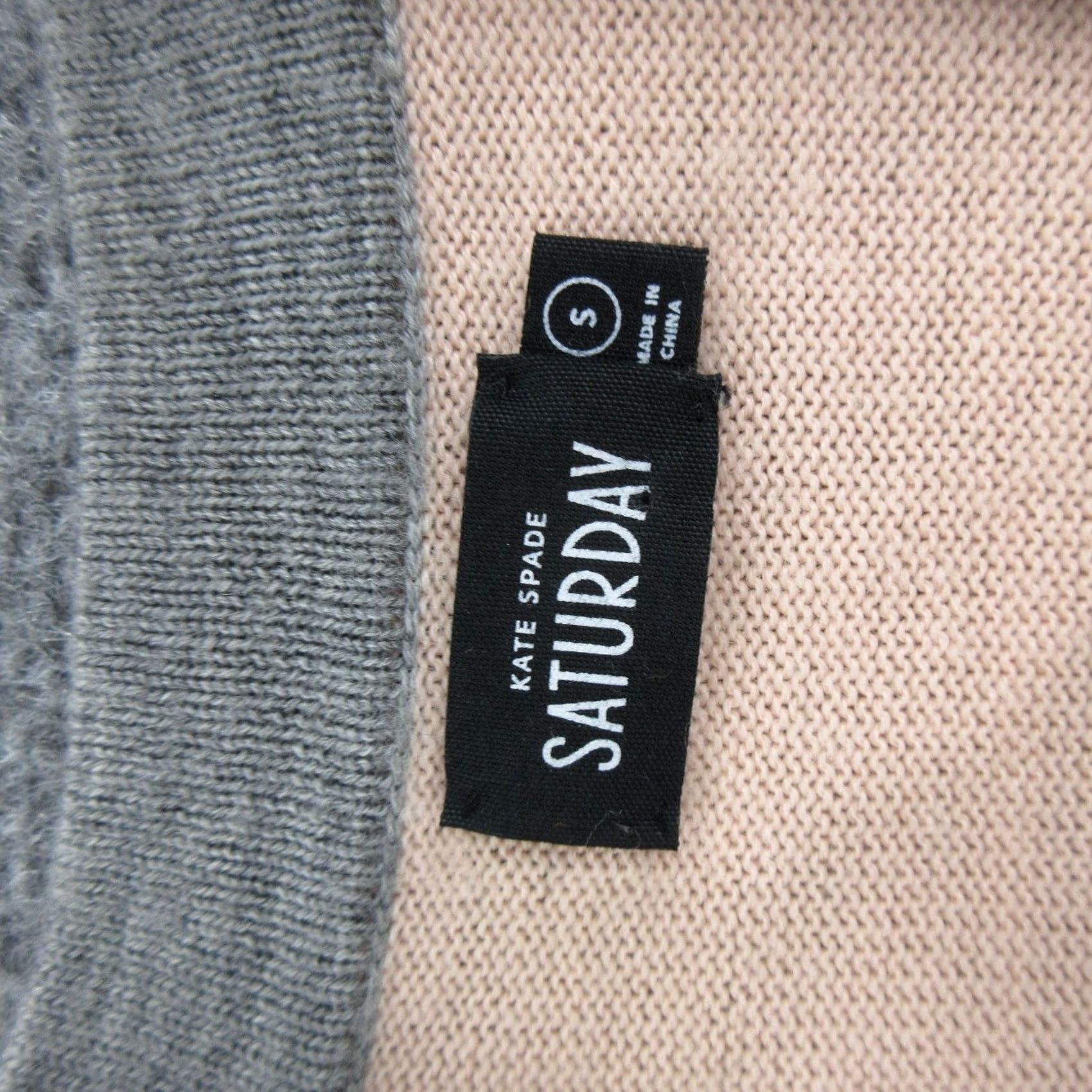 Pinko Kate Spade Saturday Cardigan Sweater Womens S Pink Wool V-Neck Button Pockets Knit Regular Size S / US 4 / IT 40 - 5 Thumbnail