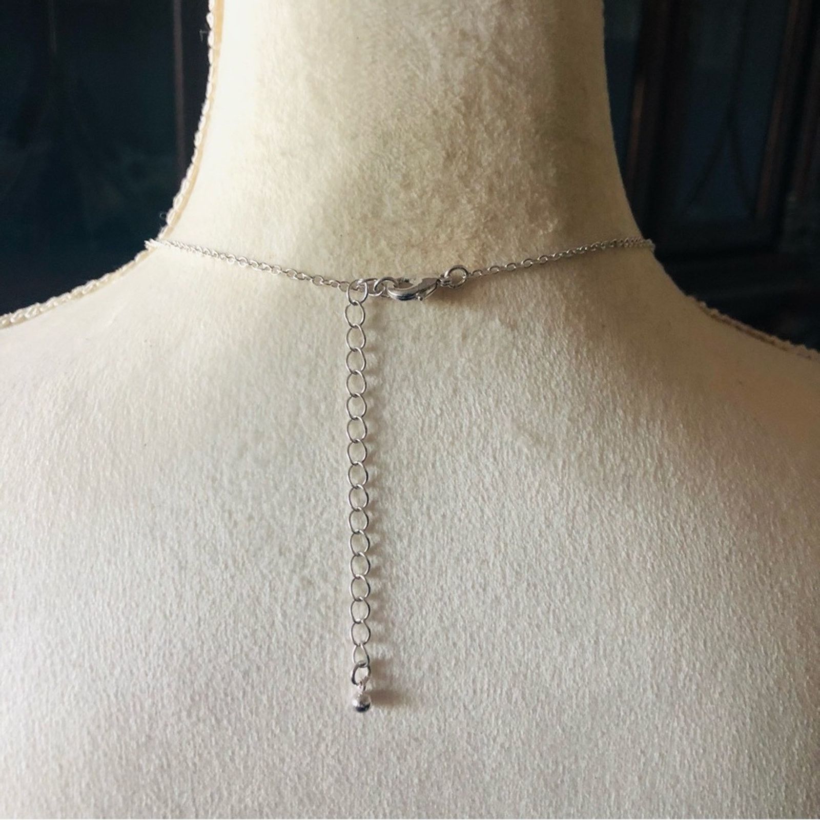 Handmade Handcrafted pyrope garnet sterling pendant on chain necklace Size ONE SIZE - 7 Thumbnail