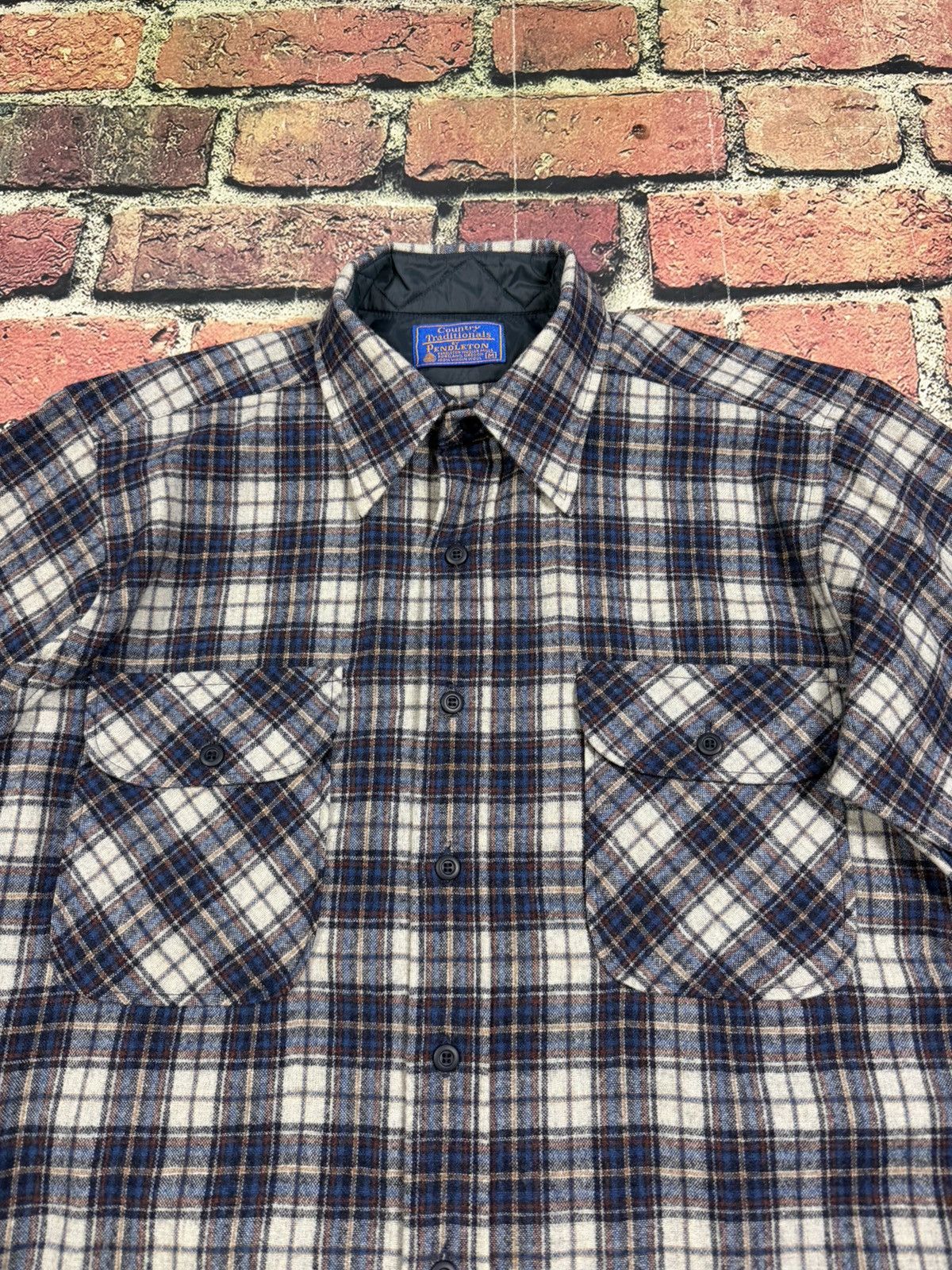 Pendleton Vintage Pendleton Shirt Blue Plaid Wool Country Traditionals Size US M / EU 48-50 / 2 - 6 Thumbnail