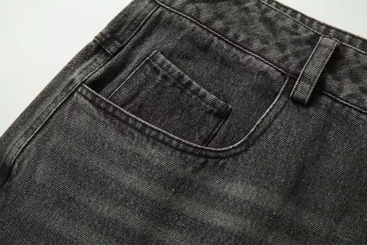 Other Streetwear Gothic Punk Washed Denim Printed Shorts Size US 32 / EU 48 - 11 Thumbnail