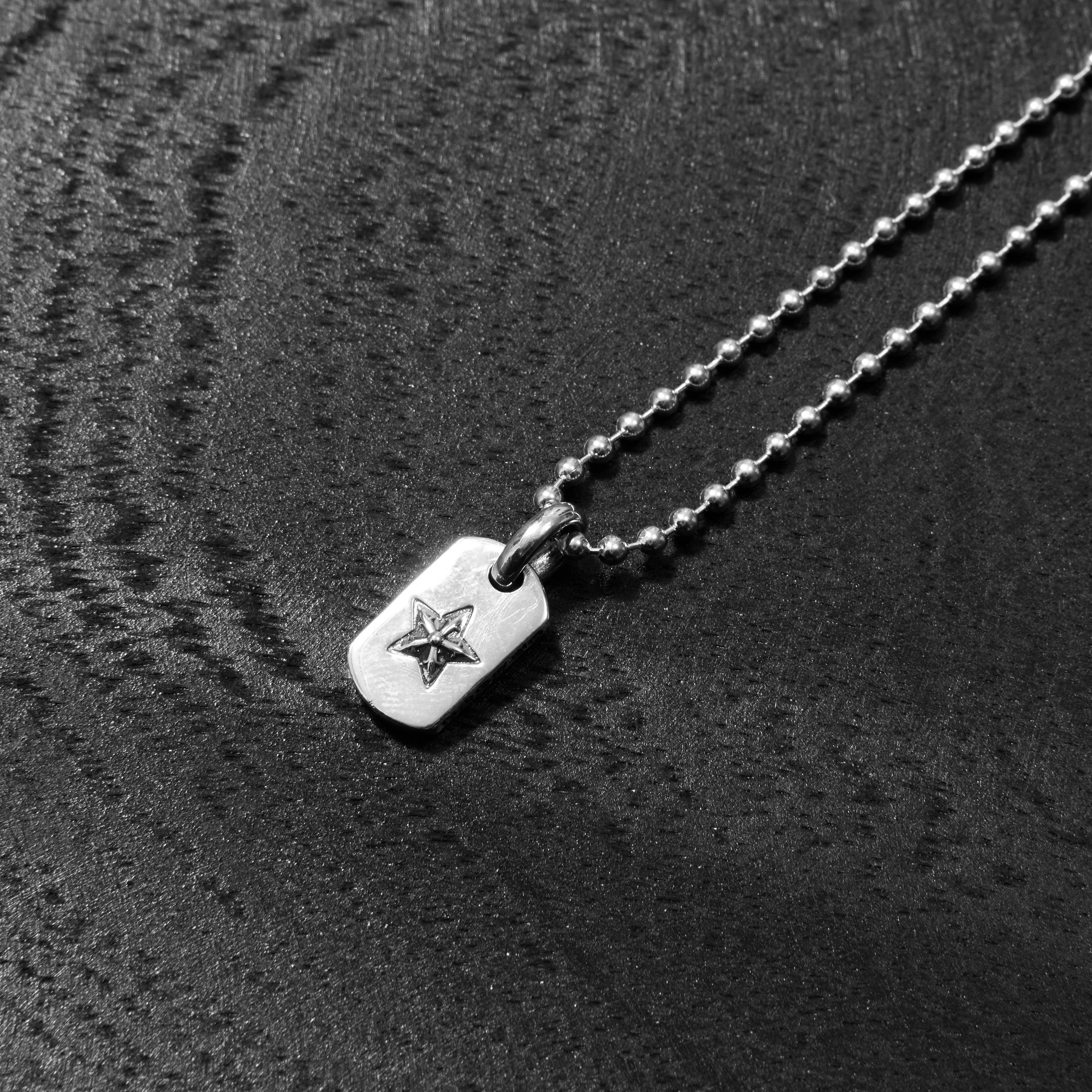 Chrome Hearts CHROME HEARTS Dog Tag Tiny Star Sliver Necklace