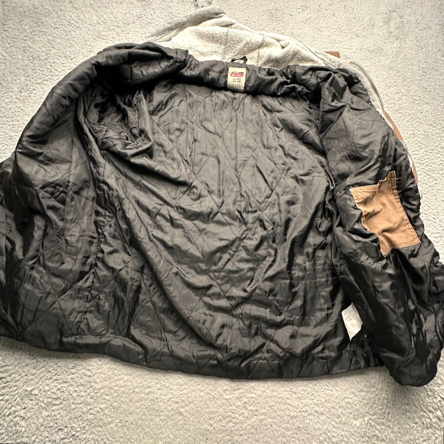 Dickies Dickies Duck Canvas Hooded Work Jacket Mens XL Brown Full Zip Snap Button Lined Size US XL / EU 56 / 4 - 6 Thumbnail