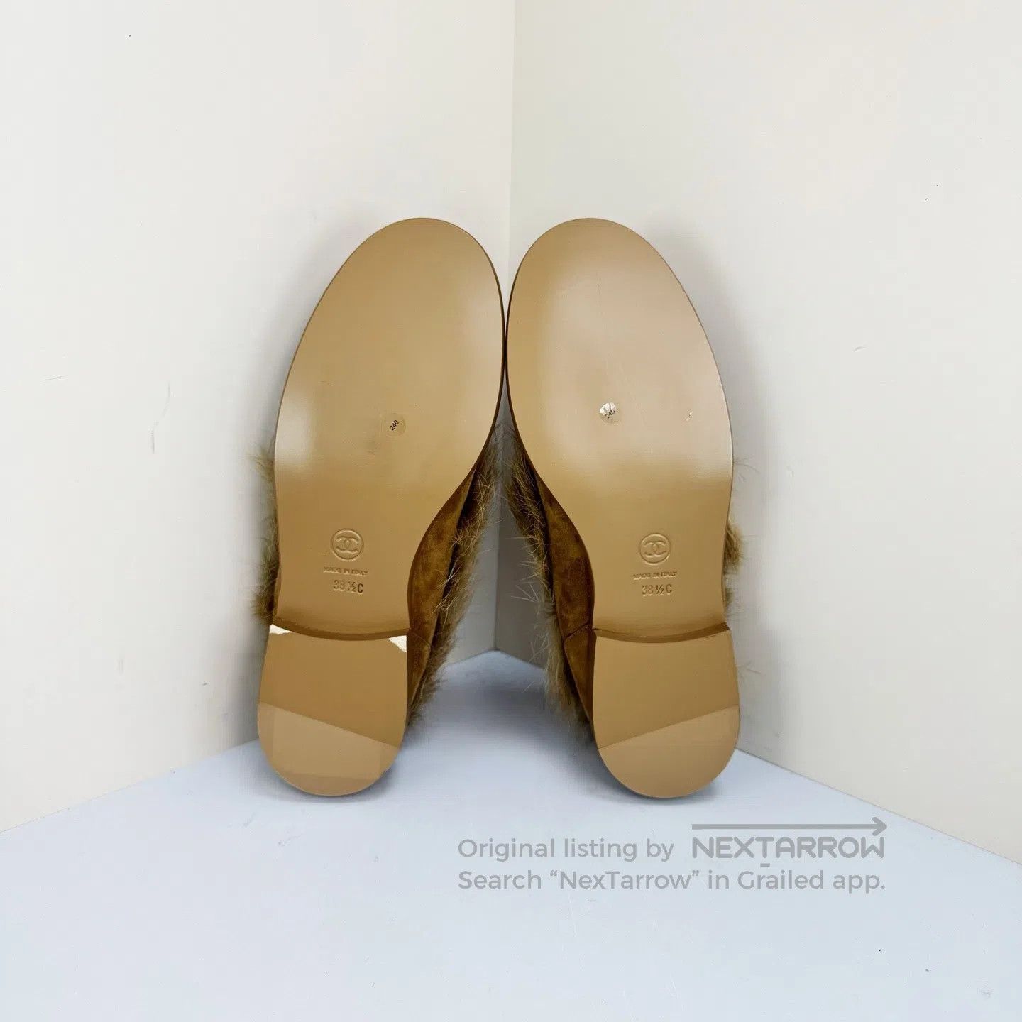Chanel Chanel 25N Bestseller Brown Suede Fur Loafers| Size US 8 / IT 38 - 5 Thumbnail