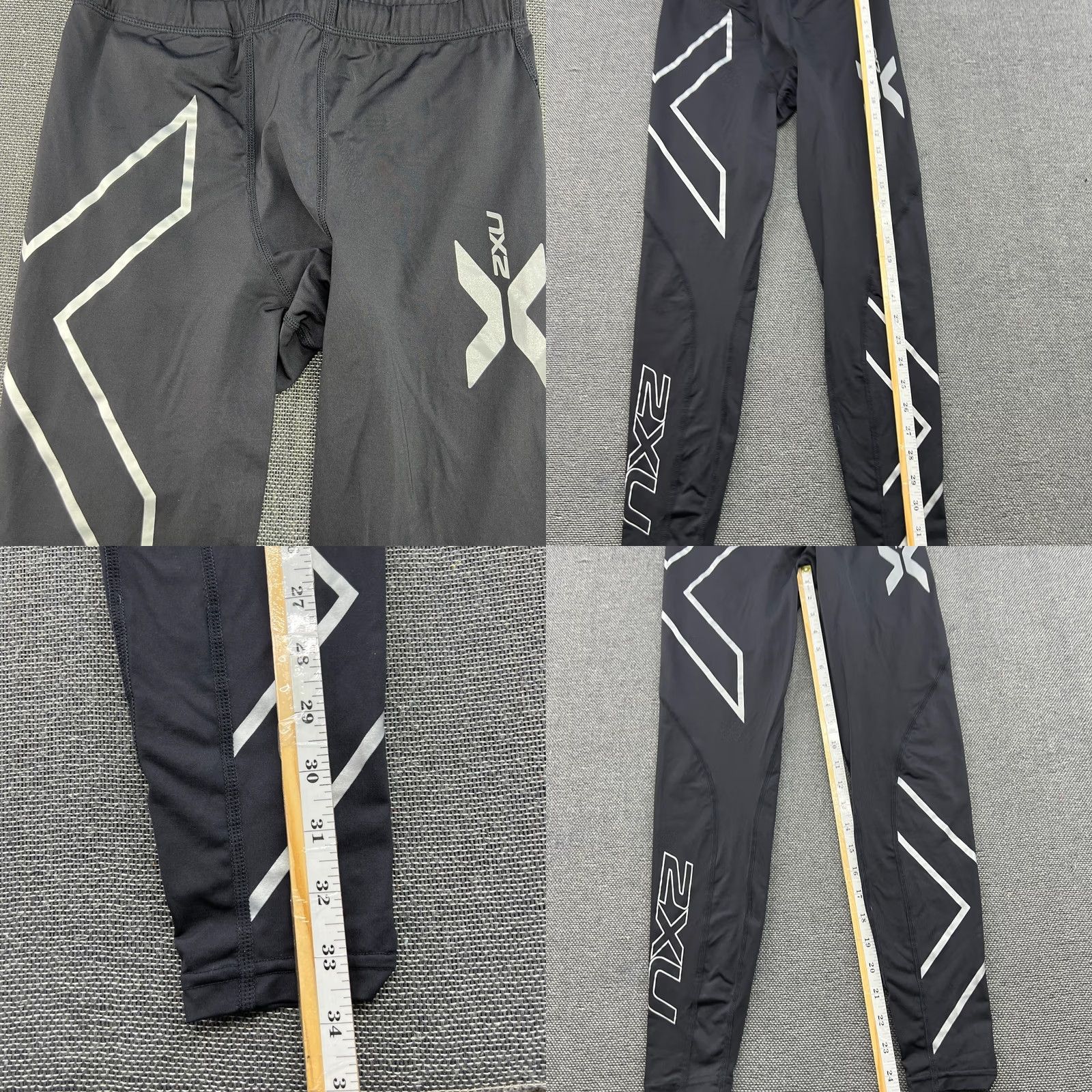 2XU 2XU Elite Mens Compression Pants M Black White Tights Athletic Drawstrings Sports Track Pants Mens Size US 31 - 8 Thumbnail