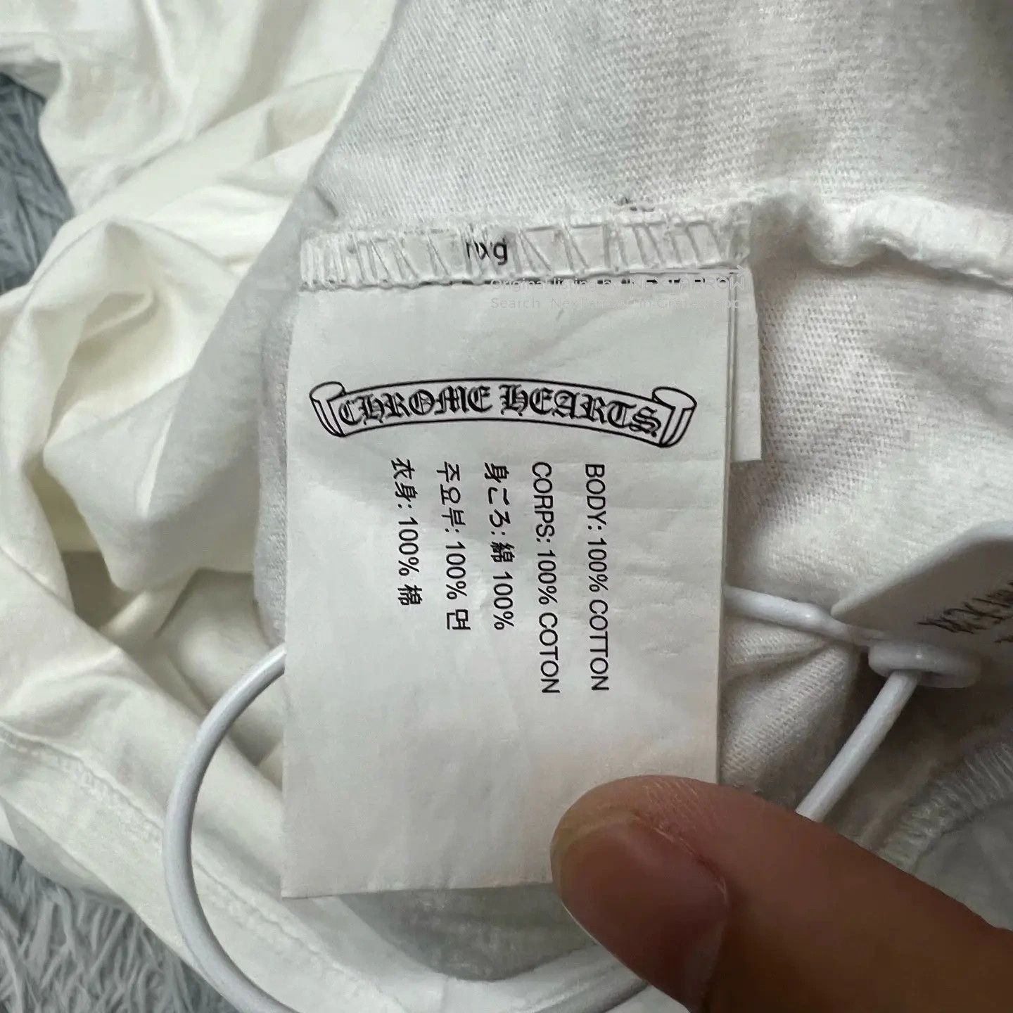 Chrome Hearts Gradient Cross White Ss Tee M, Men's — image 5 of 6