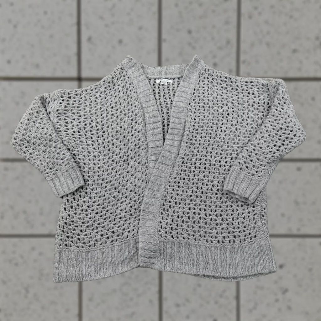American Eagle Outfitters American Eagle Cardigan Womens XS Gray Open-Knit V-Neck Sweater Casual Preppy AE Size XS / US 0-2 / IT 36-38 - 1 Thumbnail