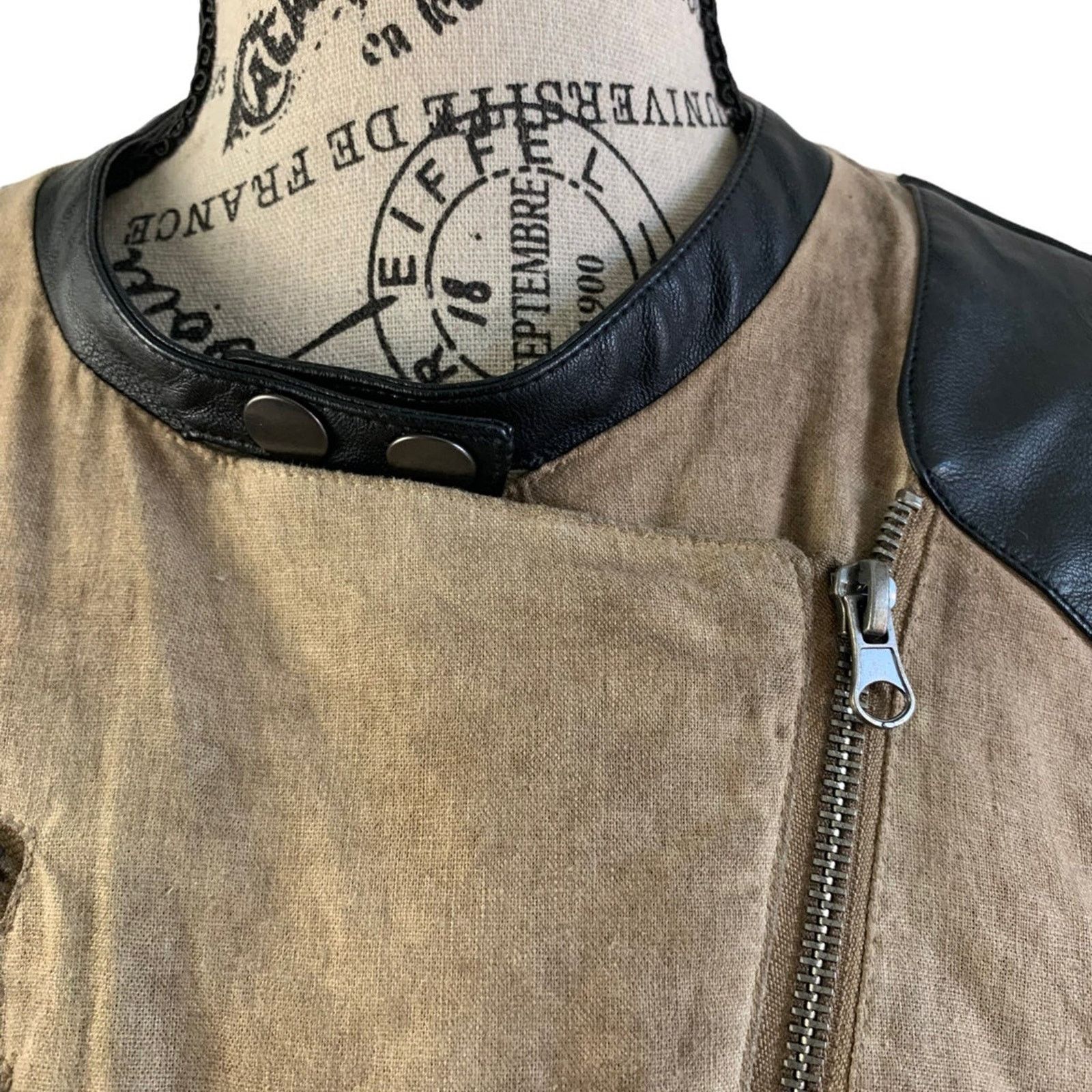 Blanc Noir BLANC NOIR Women's Large Moto Jacket Faux Leather Y2K FLAWS Size L / US 10 / IT 46 - 8 Thumbnail