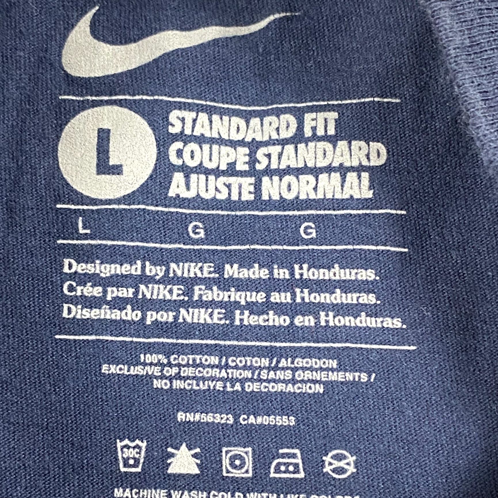 Nike VINTAGE Nike Shirt Mens L Adult Large Blue Neon Sign Just Do It Graphic T-Shirt 2000s Nike Dri-Fit Mens Size US L / EU 52-54 / 3 - 3 Thumbnail