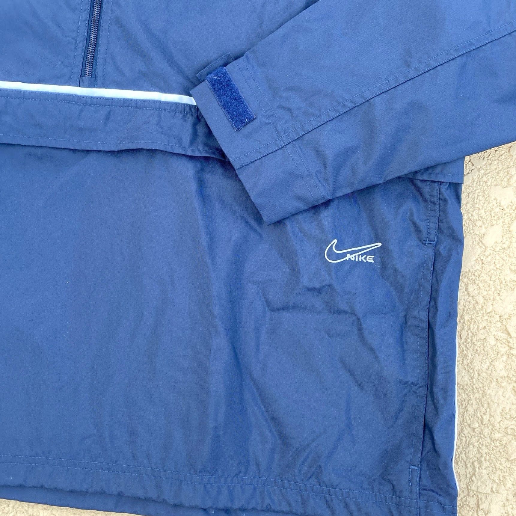VINTAGE Nike Zip Up Windbreaker Swoosh Mens XXLarge Blue VTG