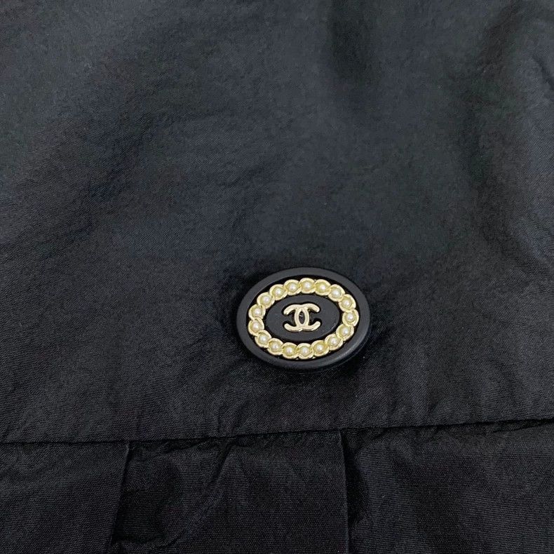 Chanel Chanel Black logo logo silk casual pleated skirt short ski Size 25" / US 0 / IT 36 - 5 Thumbnail