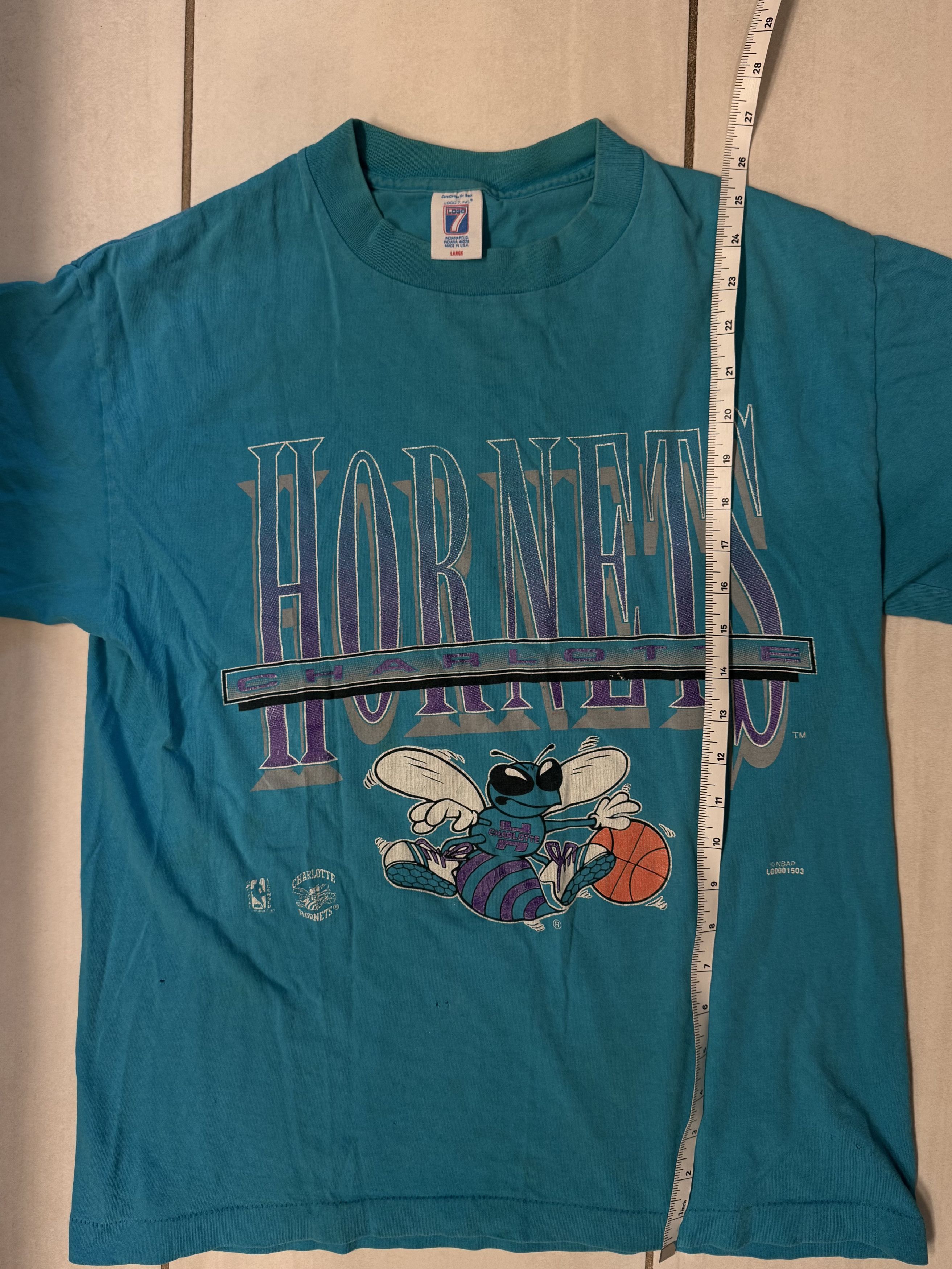 Logo 7 Vintage Charlotte Hornets T-Shirt Size US L / EU 52-54 / 3 - 3 Thumbnail