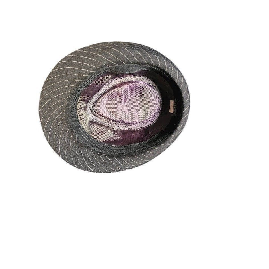 Other DPC 1921 Mens Grey Pinstripe Fedora Hat/ Vintage Style Size ONE SIZE - 9 Thumbnail