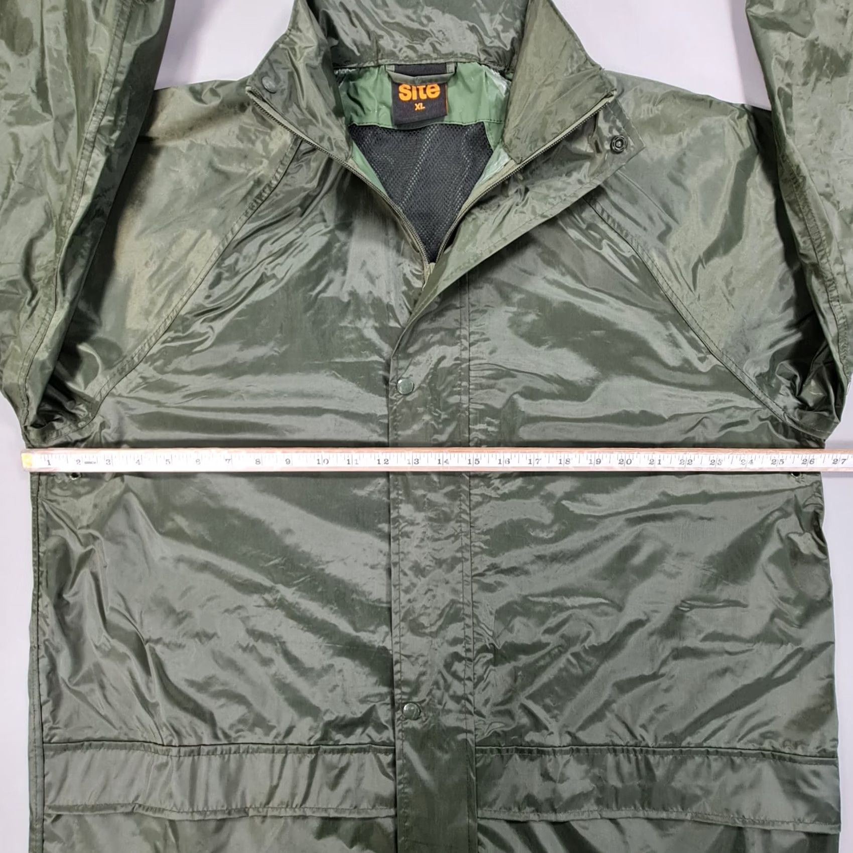 Rains Site Jacket Womens XL Mens Rain Green Hooded Gambrill Full Zip Lightweight Size XL / US 12-14 / IT 48-50 - 4 Thumbnail