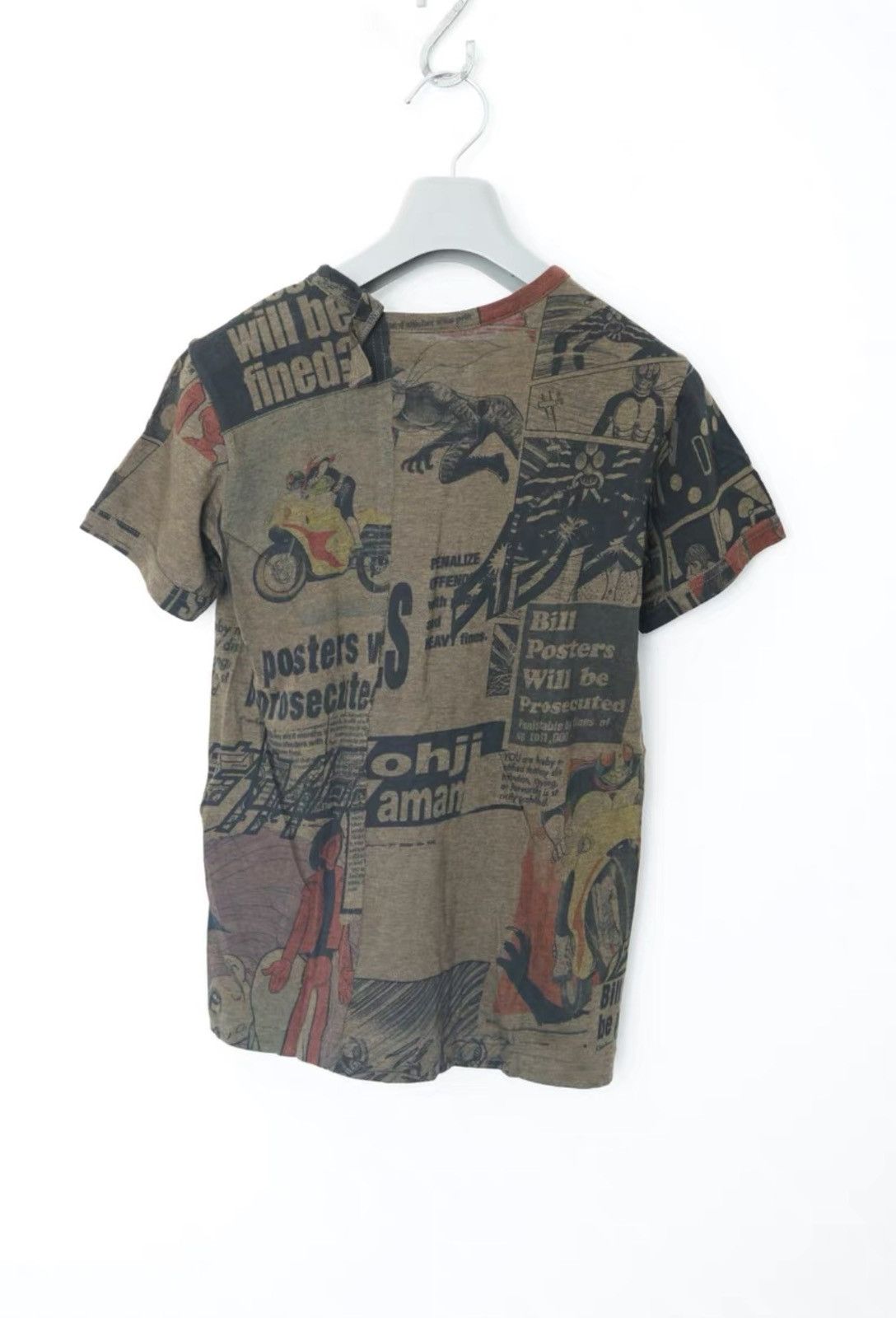 Yohji Yamamoto Yohji Yamamoto Poster Comic Y2K Lace-Up Short Sleeve T-shirt Size US S / EU 44-46 / 1 - 7 Thumbnail