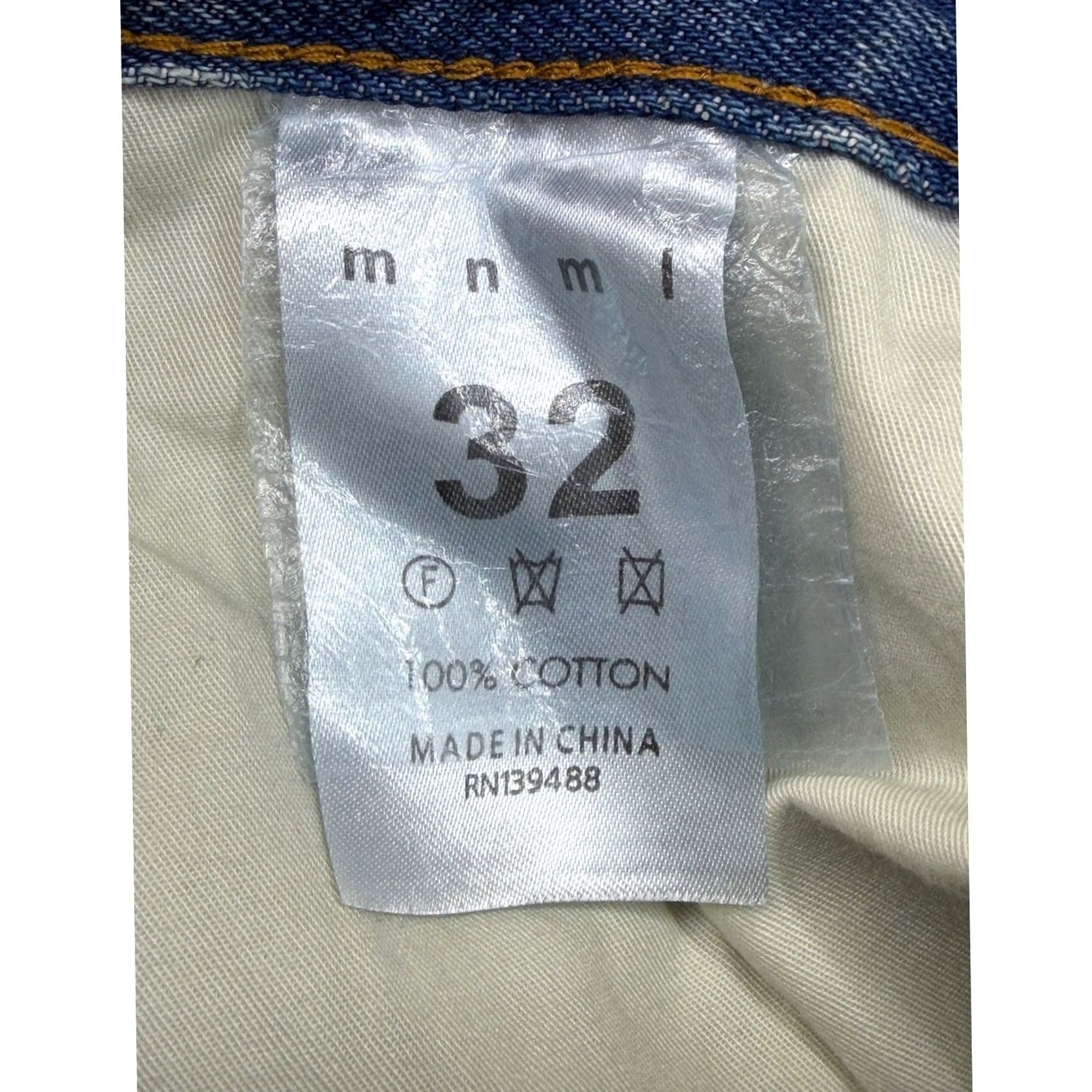 MNML MNML D199 Skeleton Denim Jeans Mens 32 Light Wash Blue White Bone Applique New Size US 32 / EU 48 - 3 Thumbnail
